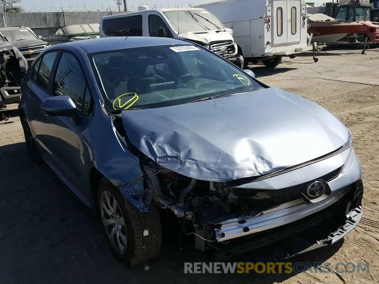 1 Photograph of a damaged car 5YFEPRAE7LP117004 TOYOTA COROLLA 2020