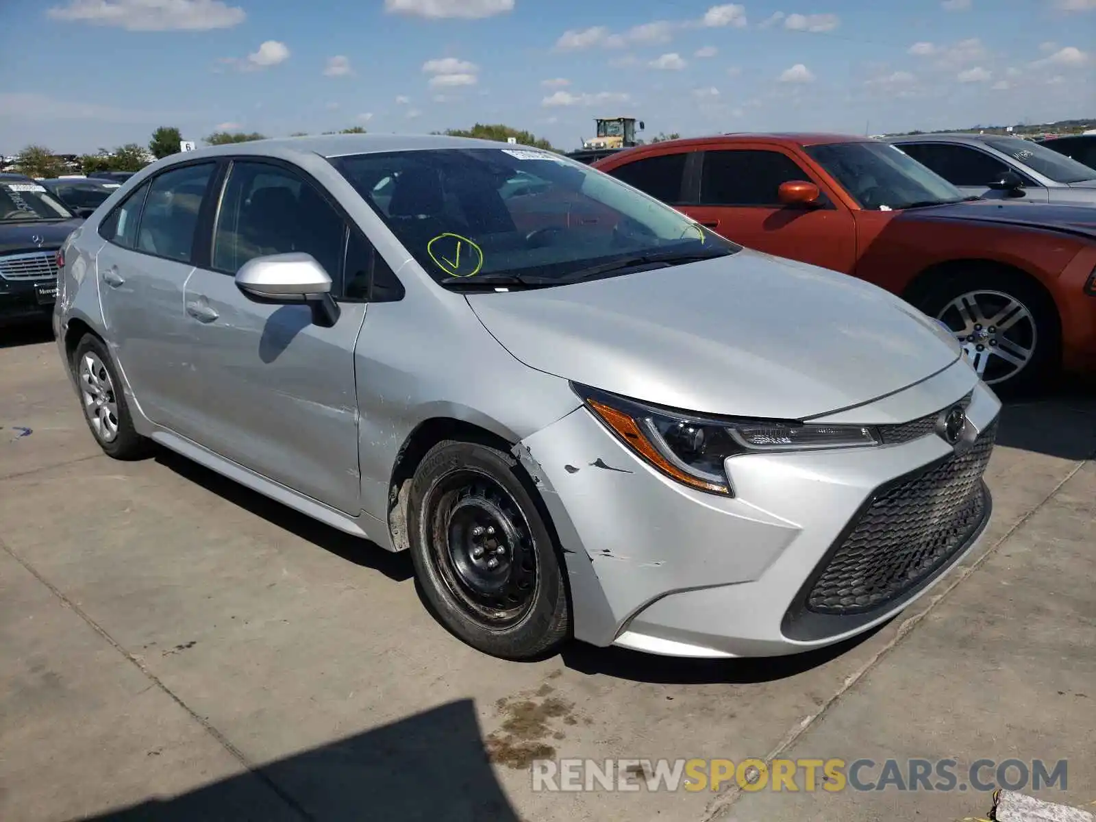 1 Photograph of a damaged car 5YFEPRAE7LP117049 TOYOTA COROLLA 2020