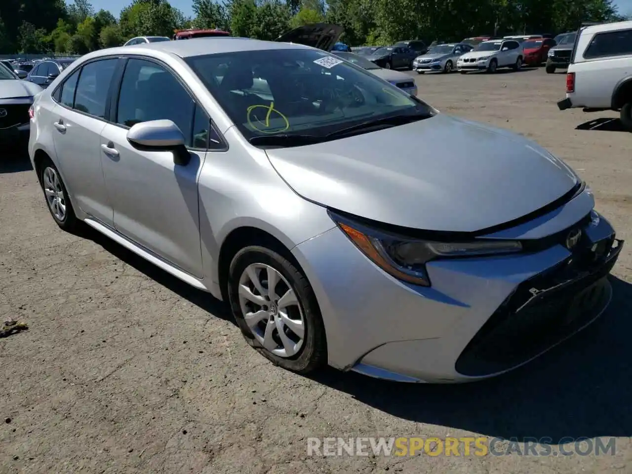 1 Photograph of a damaged car 5YFEPRAE7LP117309 TOYOTA COROLLA 2020