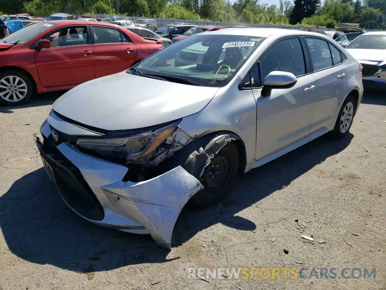 2 Photograph of a damaged car 5YFEPRAE7LP117309 TOYOTA COROLLA 2020