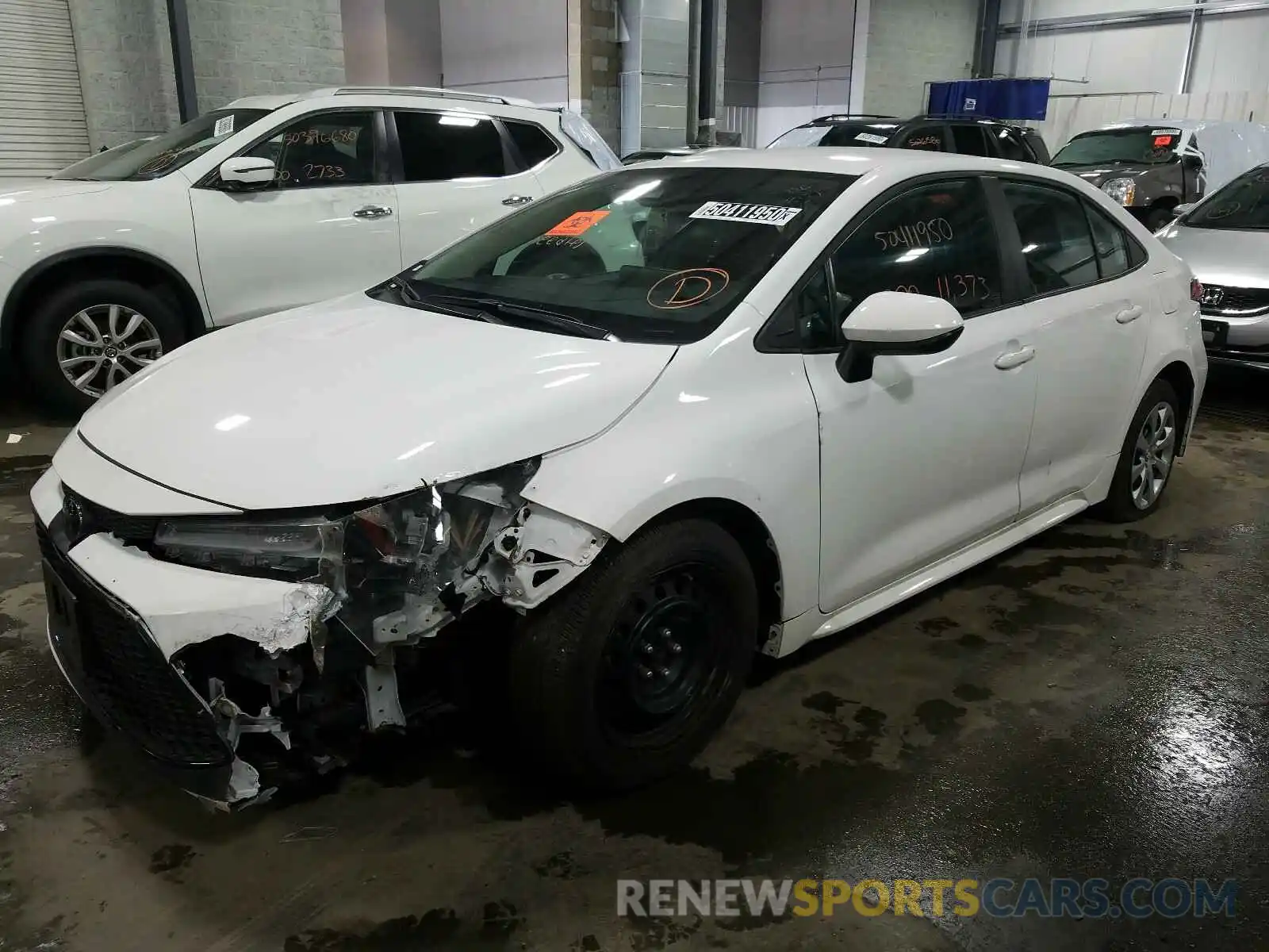 2 Photograph of a damaged car 5YFEPRAE7LP117827 TOYOTA COROLLA 2020