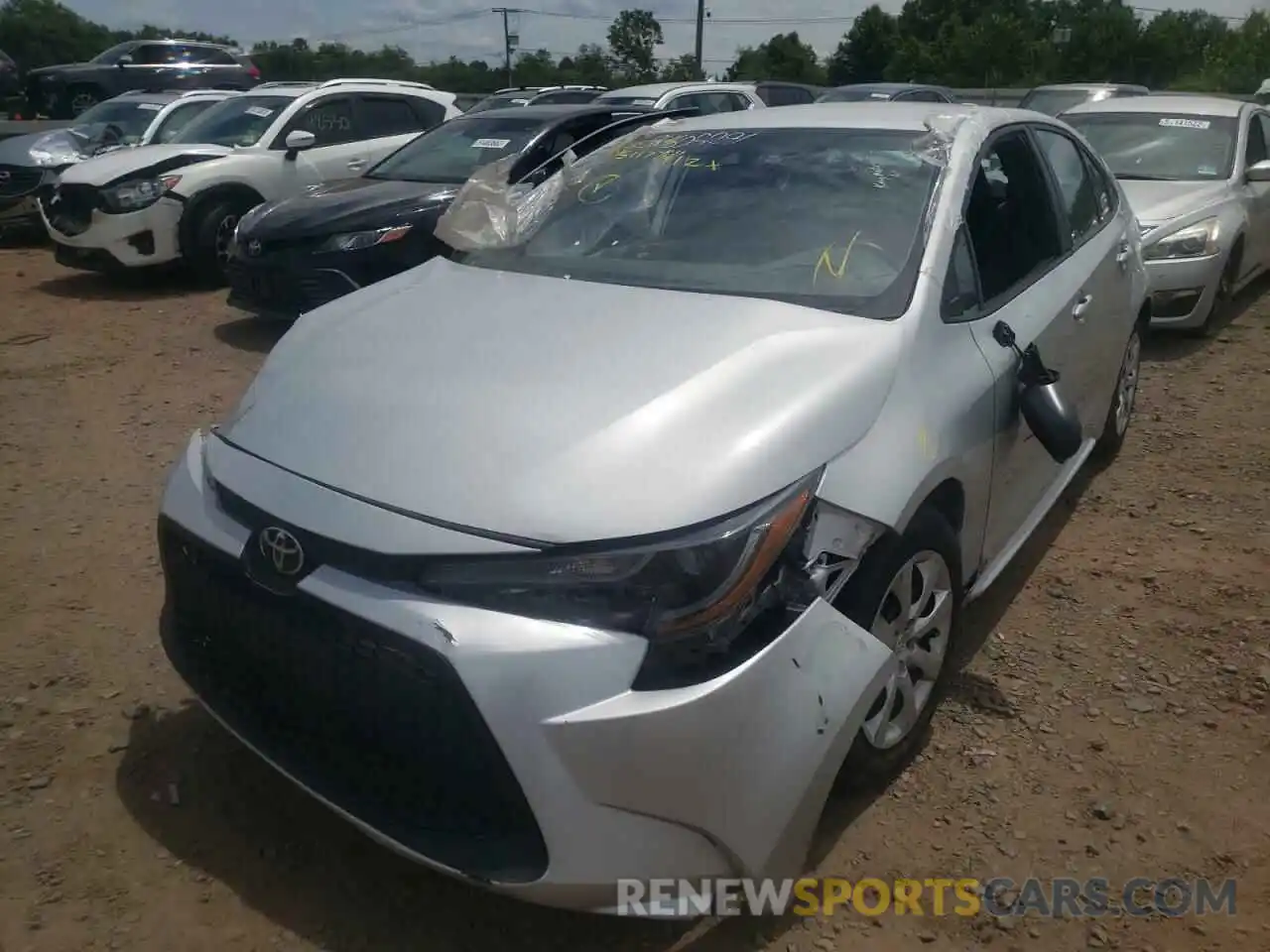 2 Photograph of a damaged car 5YFEPRAE7LP118024 TOYOTA COROLLA 2020