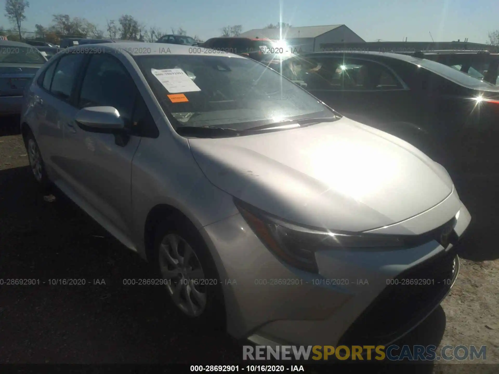 1 Photograph of a damaged car 5YFEPRAE7LP121909 TOYOTA COROLLA 2020