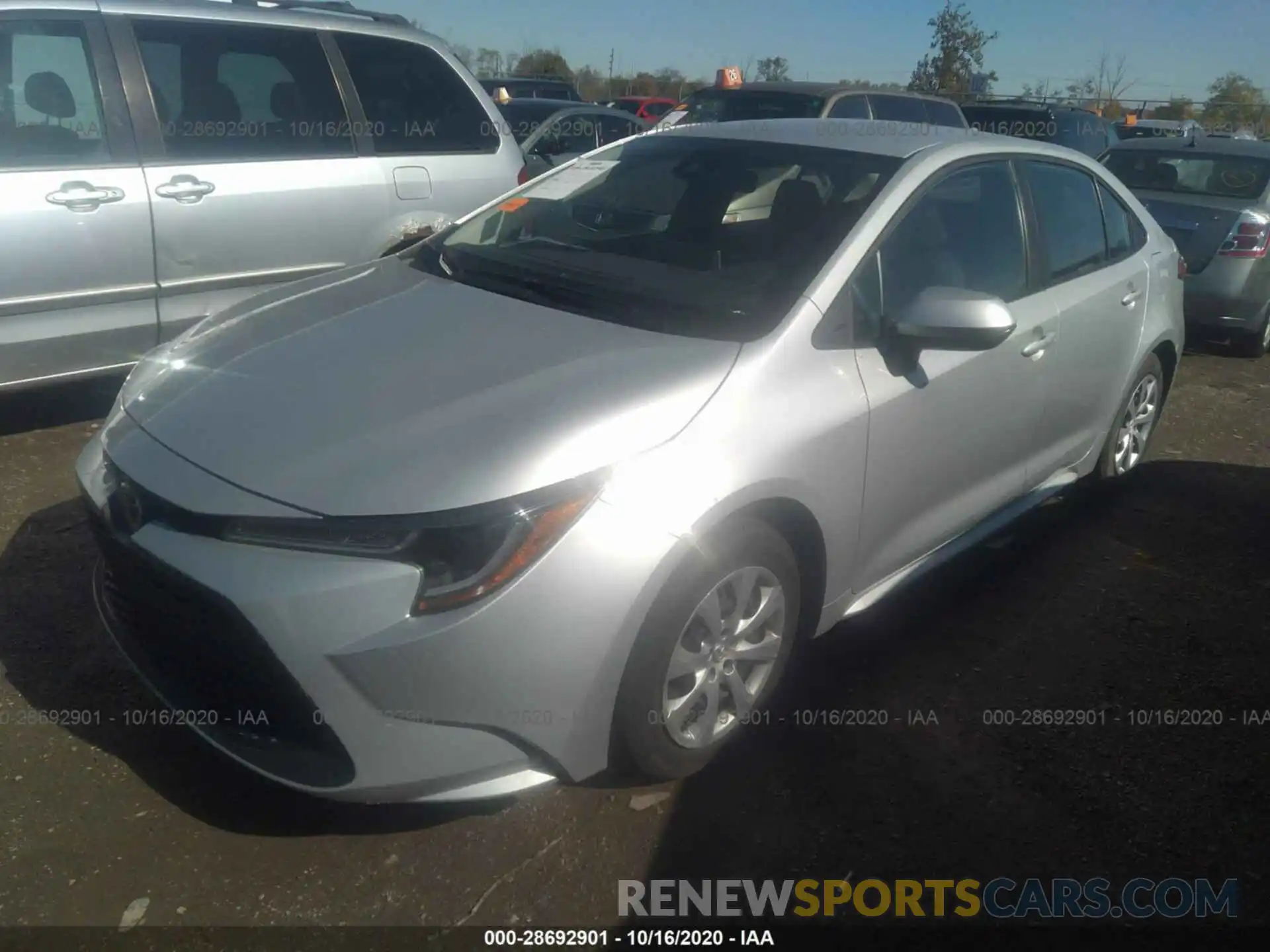 2 Photograph of a damaged car 5YFEPRAE7LP121909 TOYOTA COROLLA 2020