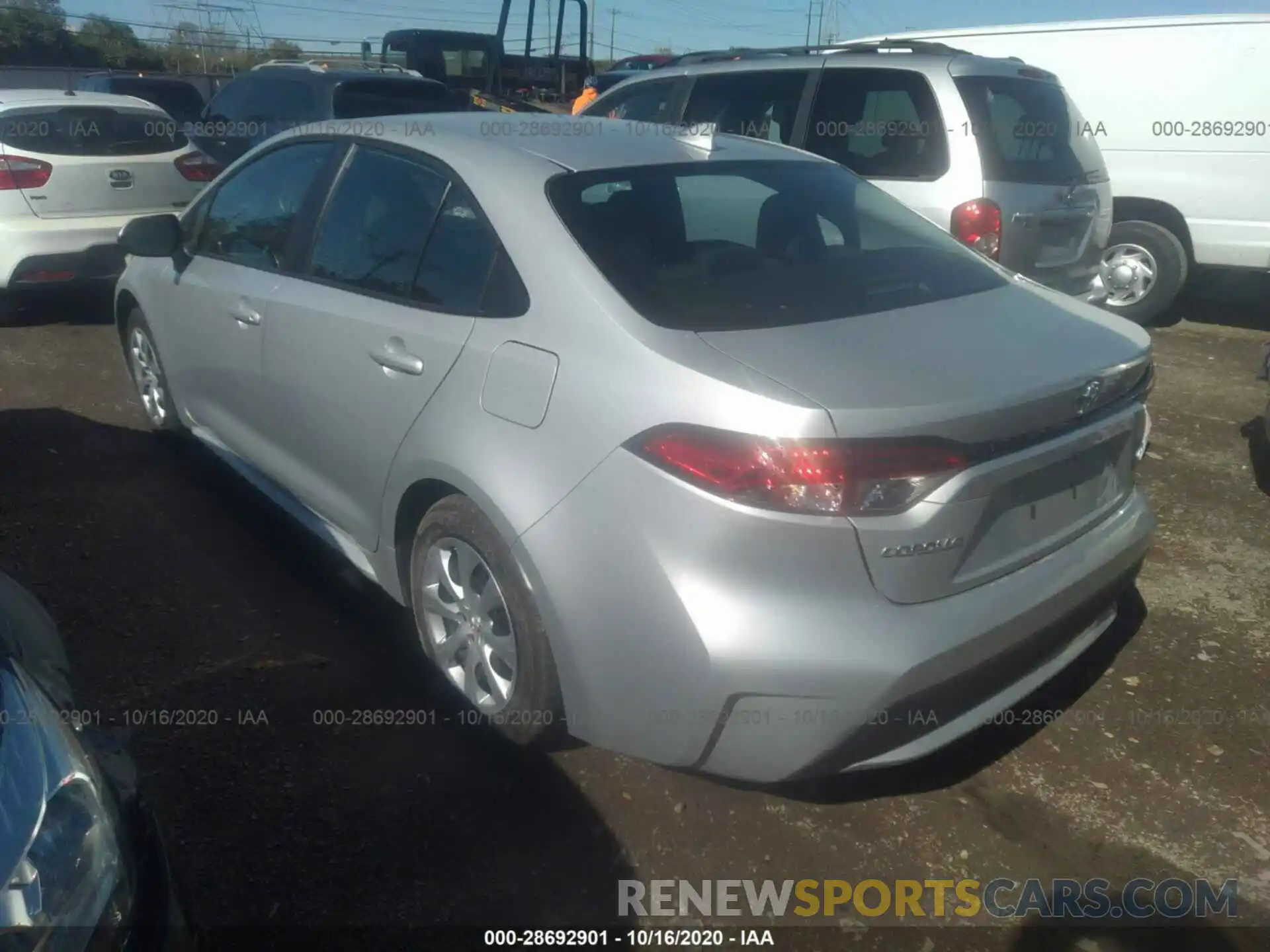 3 Photograph of a damaged car 5YFEPRAE7LP121909 TOYOTA COROLLA 2020