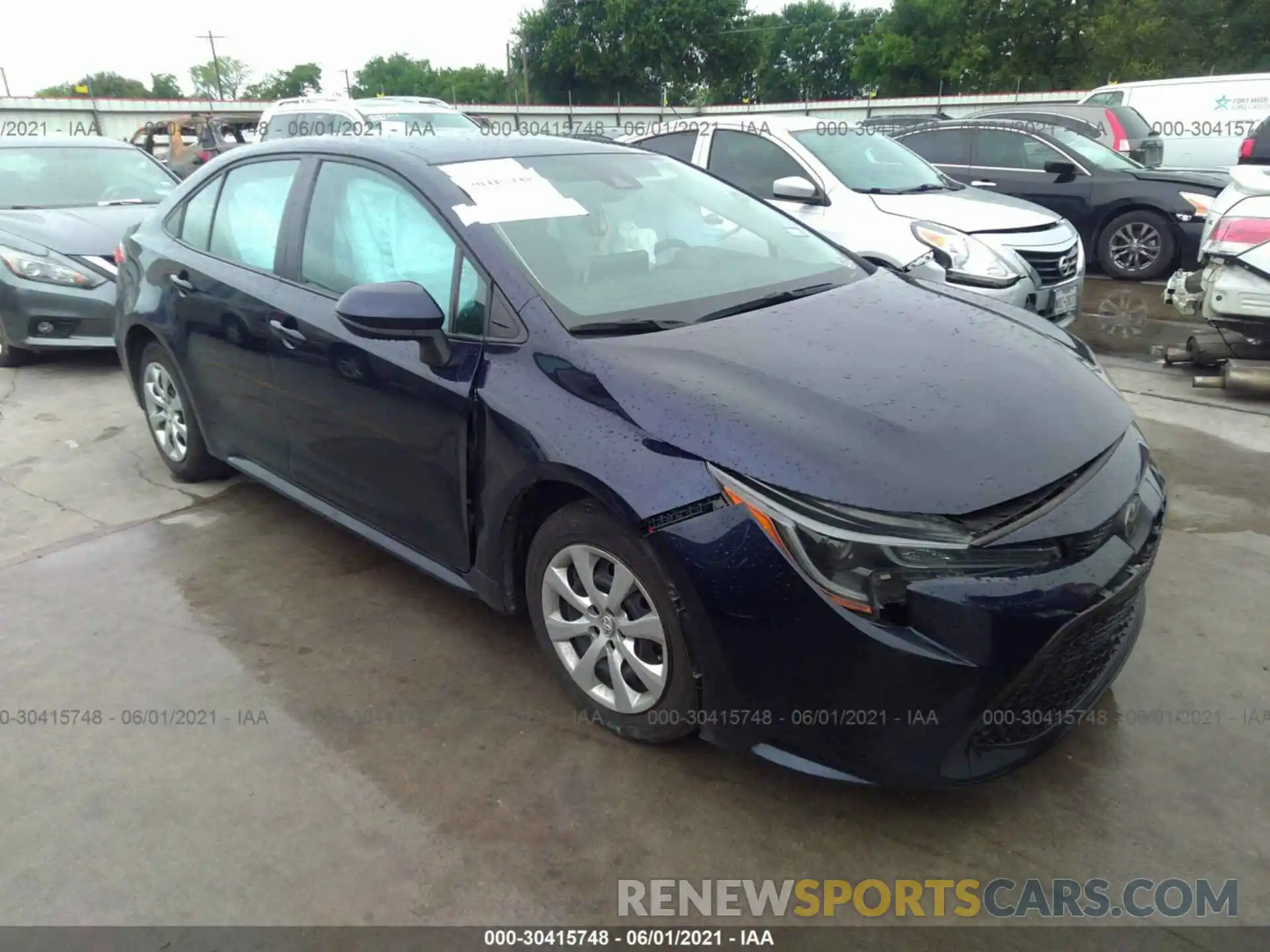 1 Photograph of a damaged car 5YFEPRAE7LP122445 TOYOTA COROLLA 2020