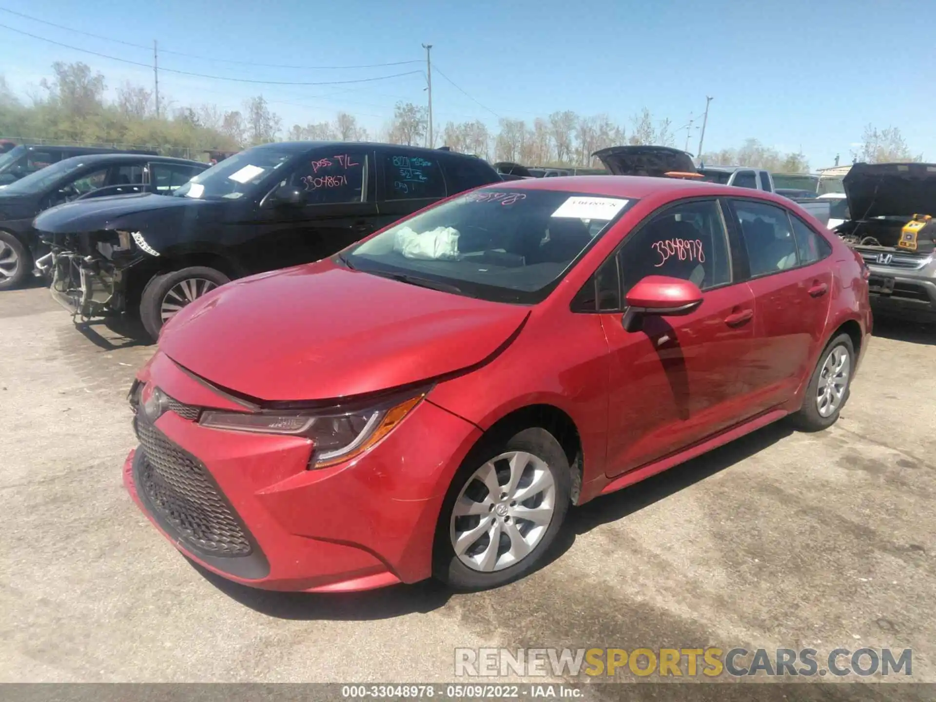 2 Photograph of a damaged car 5YFEPRAE7LP123126 TOYOTA COROLLA 2020