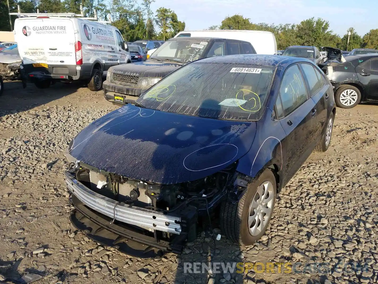 2 Photograph of a damaged car 5YFEPRAE7LP124602 TOYOTA COROLLA 2020