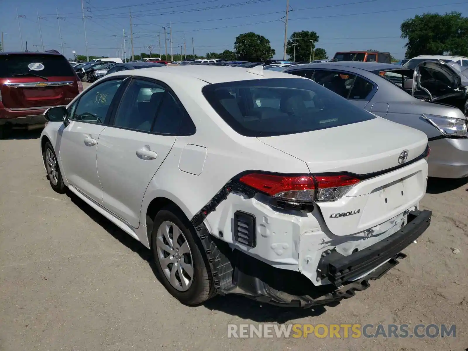 3 Photograph of a damaged car 5YFEPRAE7LP124874 TOYOTA COROLLA 2020