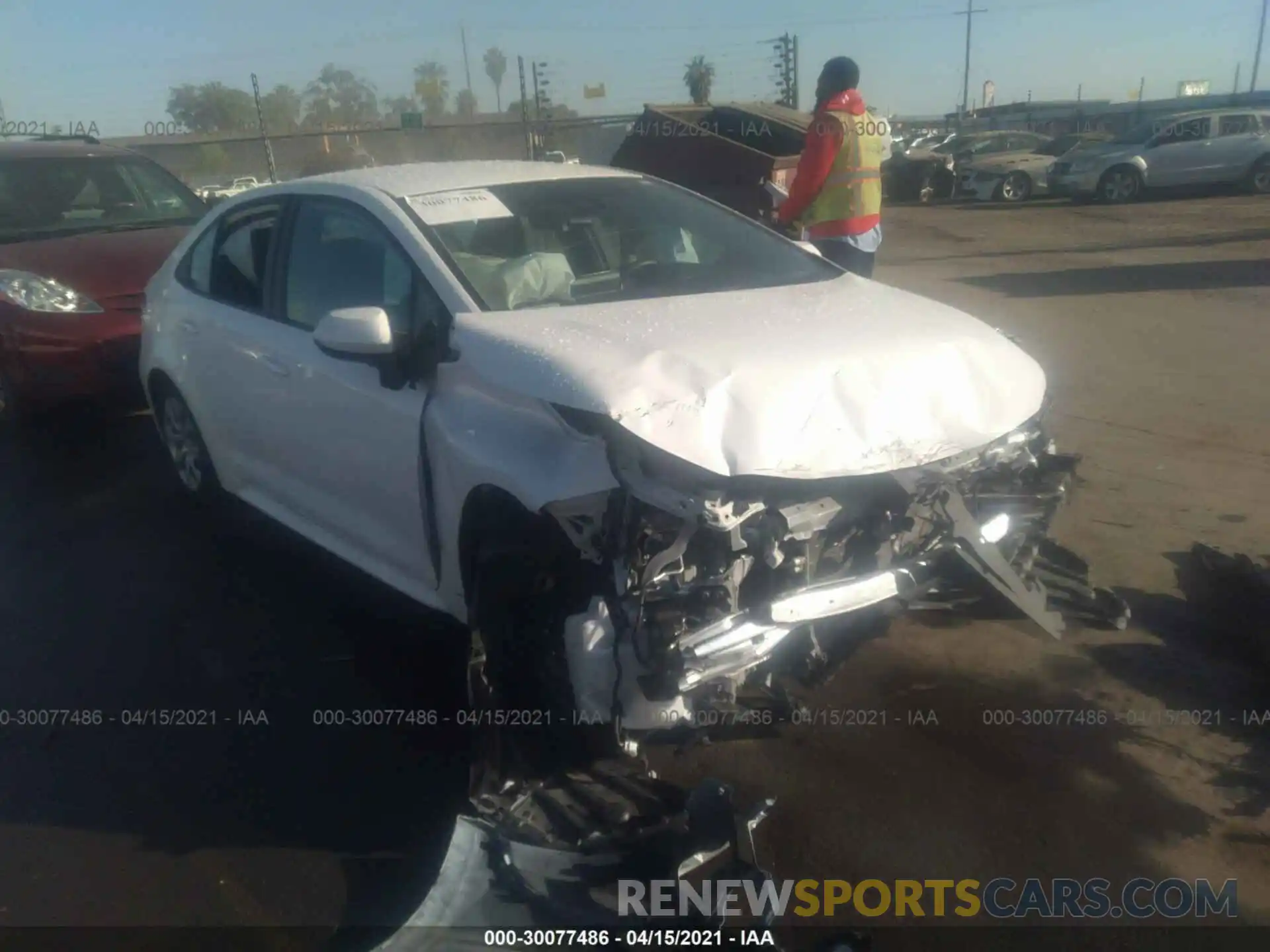 1 Photograph of a damaged car 5YFEPRAE7LP125278 TOYOTA COROLLA 2020