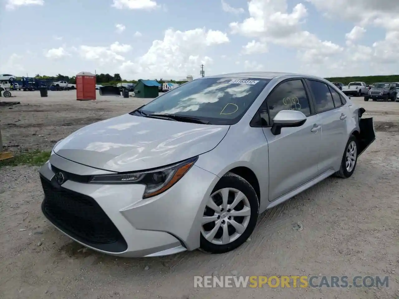 2 Photograph of a damaged car 5YFEPRAE7LP126222 TOYOTA COROLLA 2020