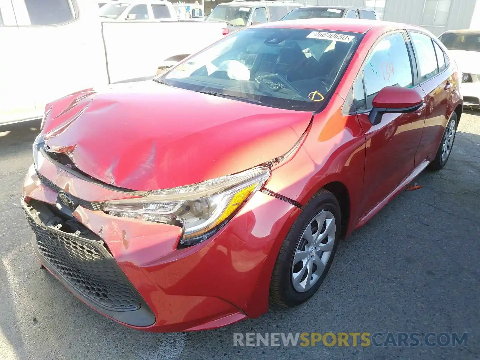 2 Photograph of a damaged car 5YFEPRAE7LP129007 TOYOTA COROLLA 2020