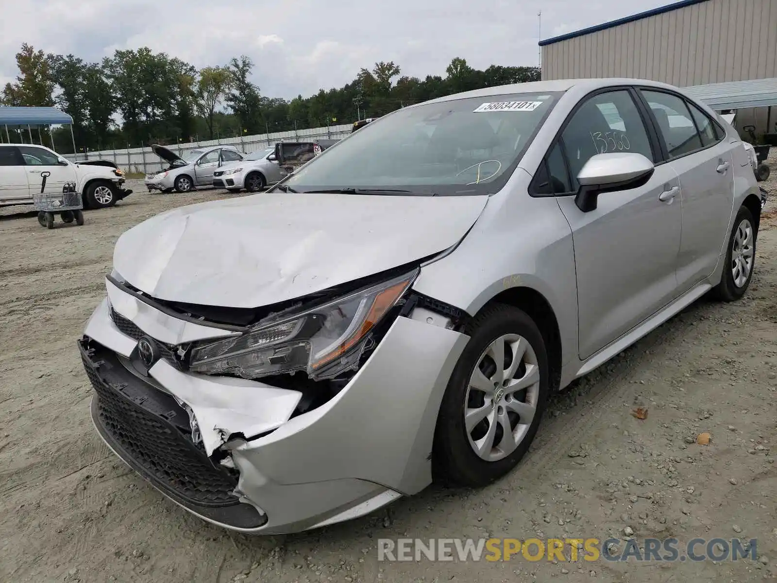 2 Photograph of a damaged car 5YFEPRAE7LP131825 TOYOTA COROLLA 2020