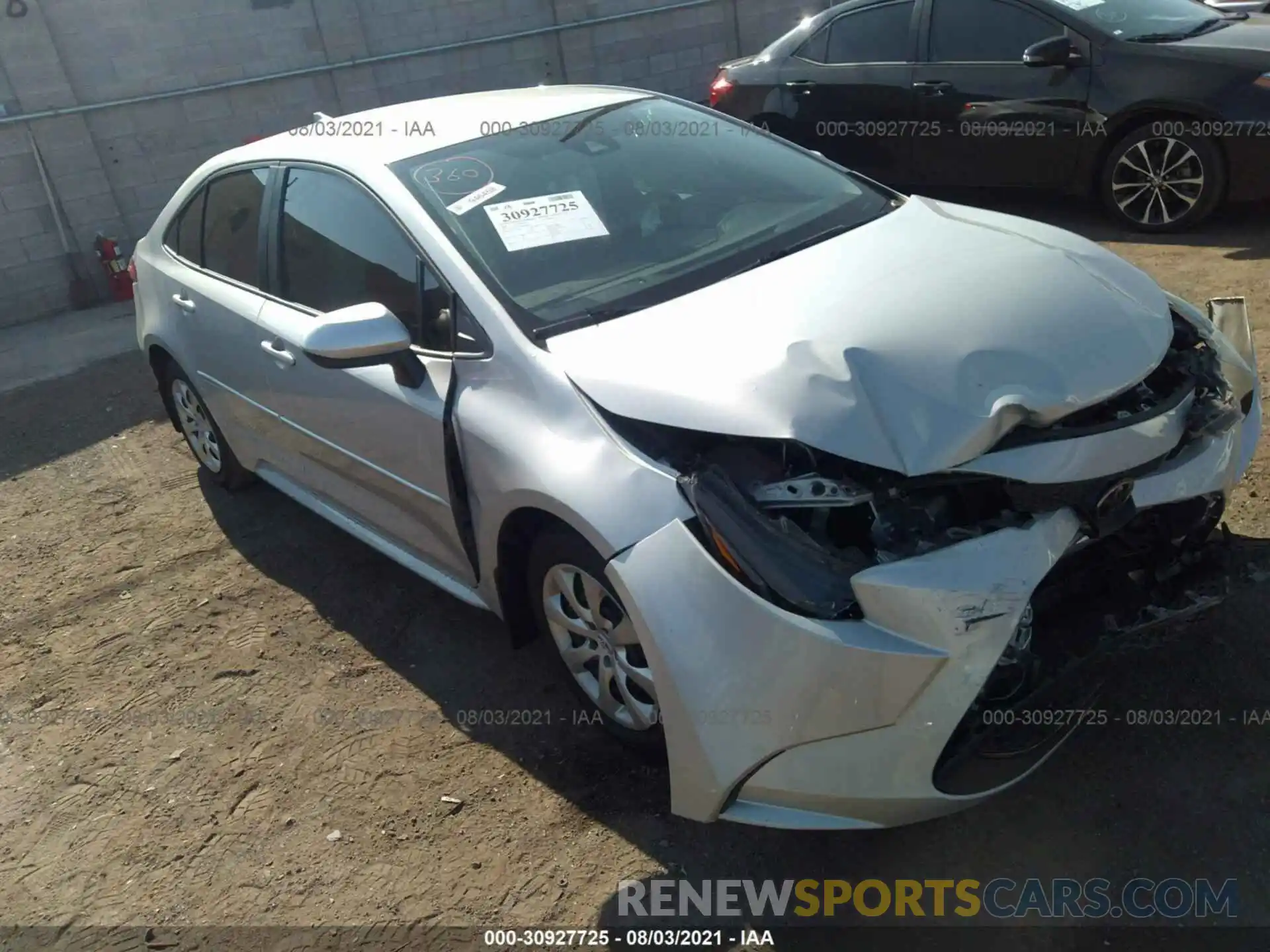 1 Photograph of a damaged car 5YFEPRAE7LP139696 TOYOTA COROLLA 2020