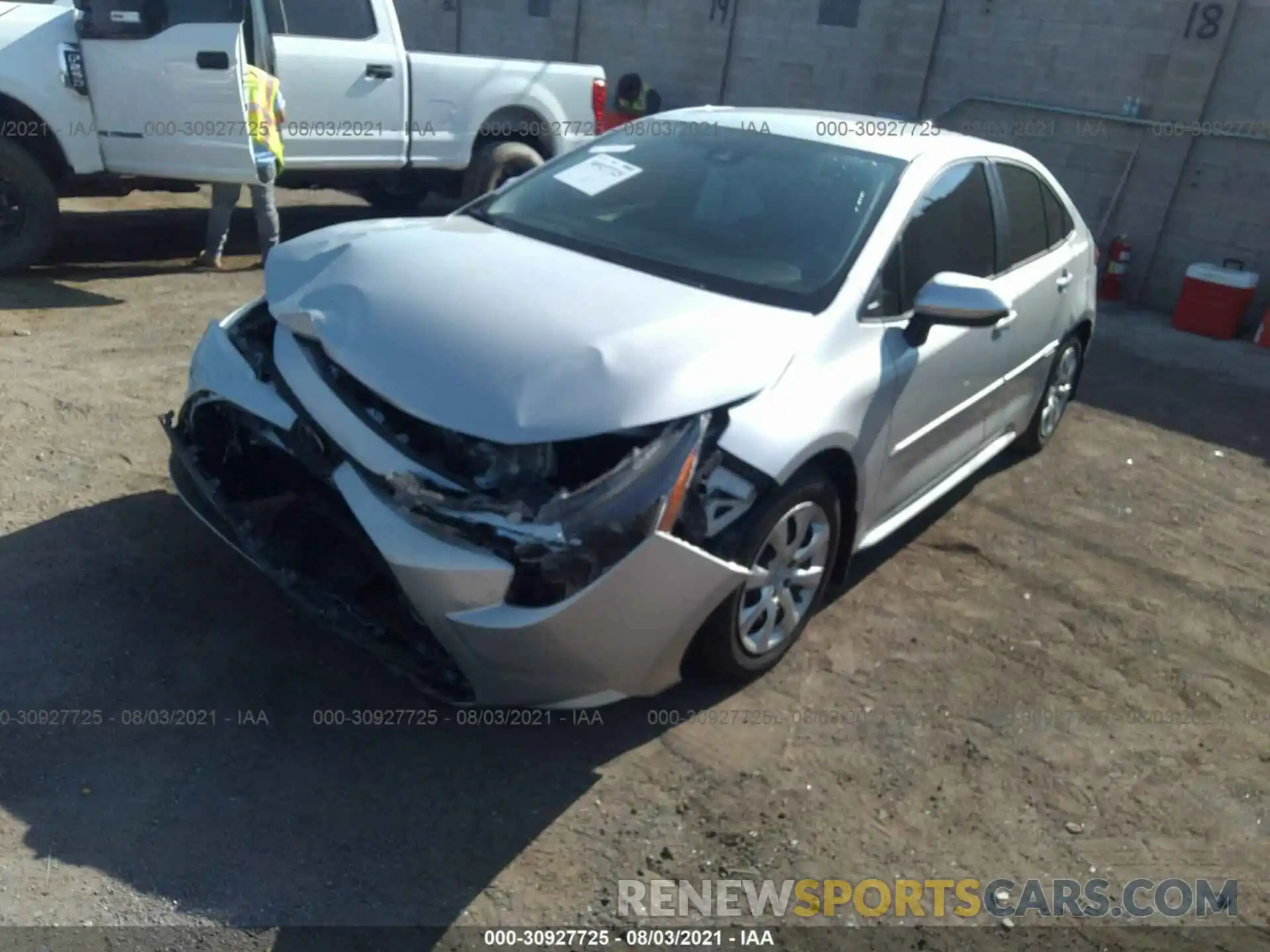 2 Photograph of a damaged car 5YFEPRAE7LP139696 TOYOTA COROLLA 2020