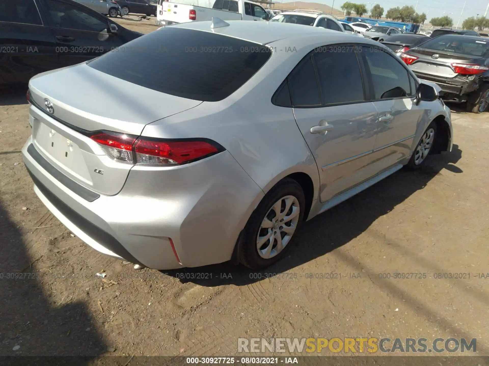 4 Photograph of a damaged car 5YFEPRAE7LP139696 TOYOTA COROLLA 2020