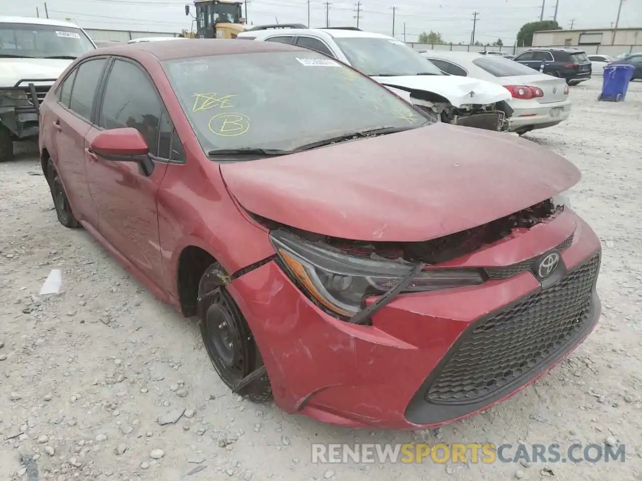 1 Photograph of a damaged car 5YFEPRAE7LP140640 TOYOTA COROLLA 2020