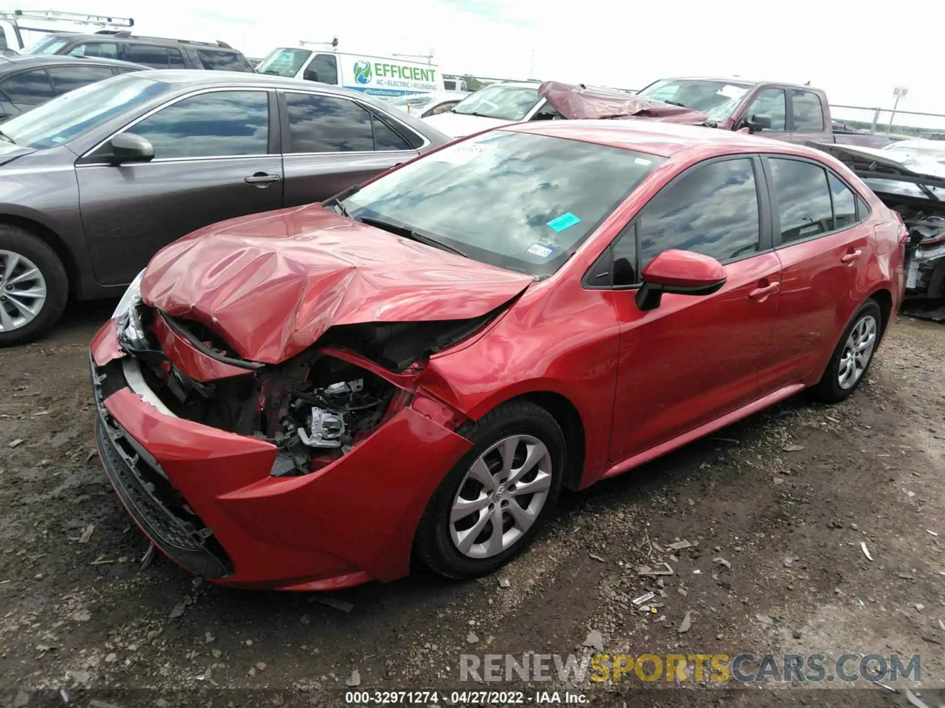 2 Photograph of a damaged car 5YFEPRAE7LP141139 TOYOTA COROLLA 2020