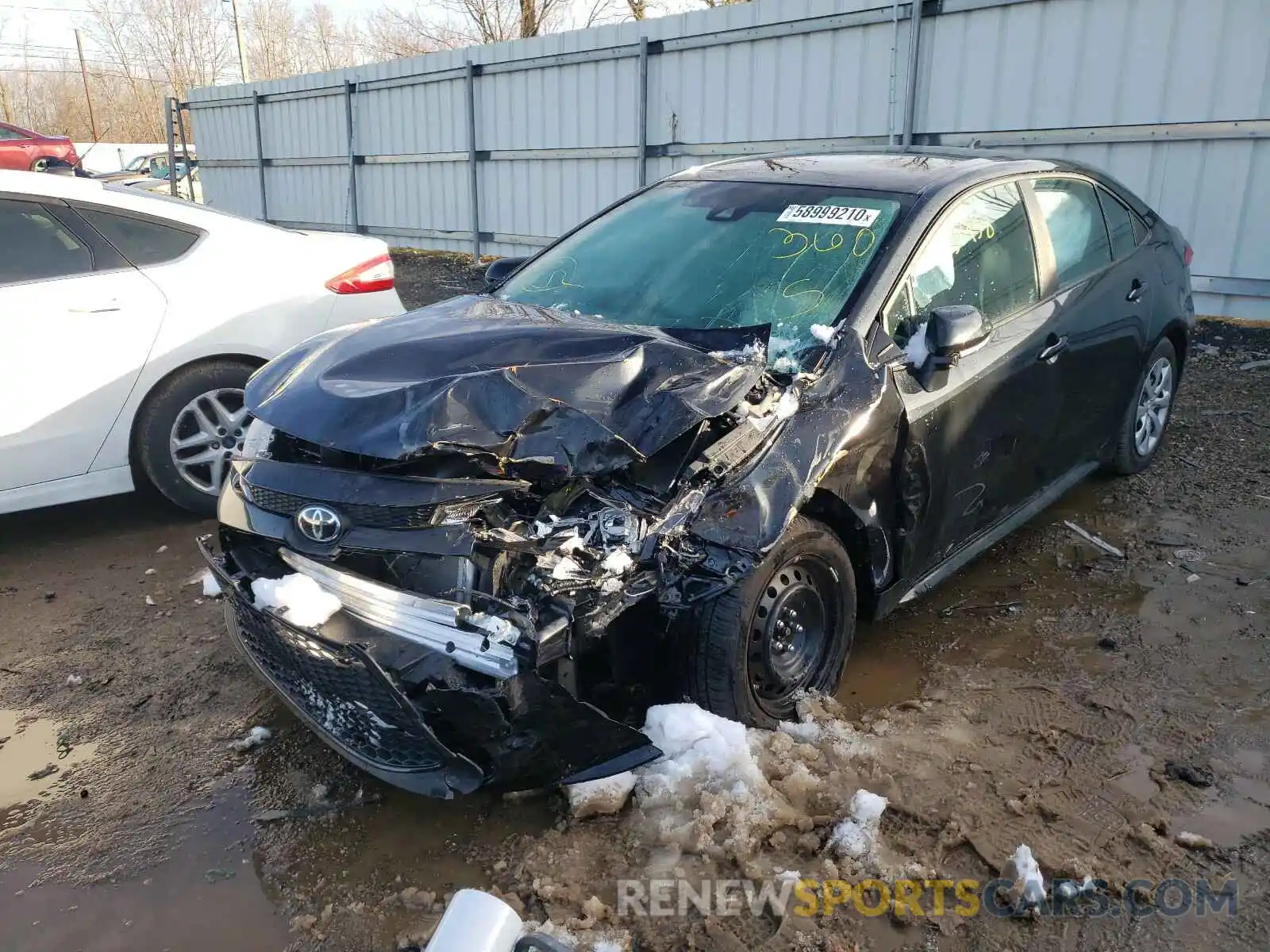 2 Photograph of a damaged car 5YFEPRAE7LP142369 TOYOTA COROLLA 2020