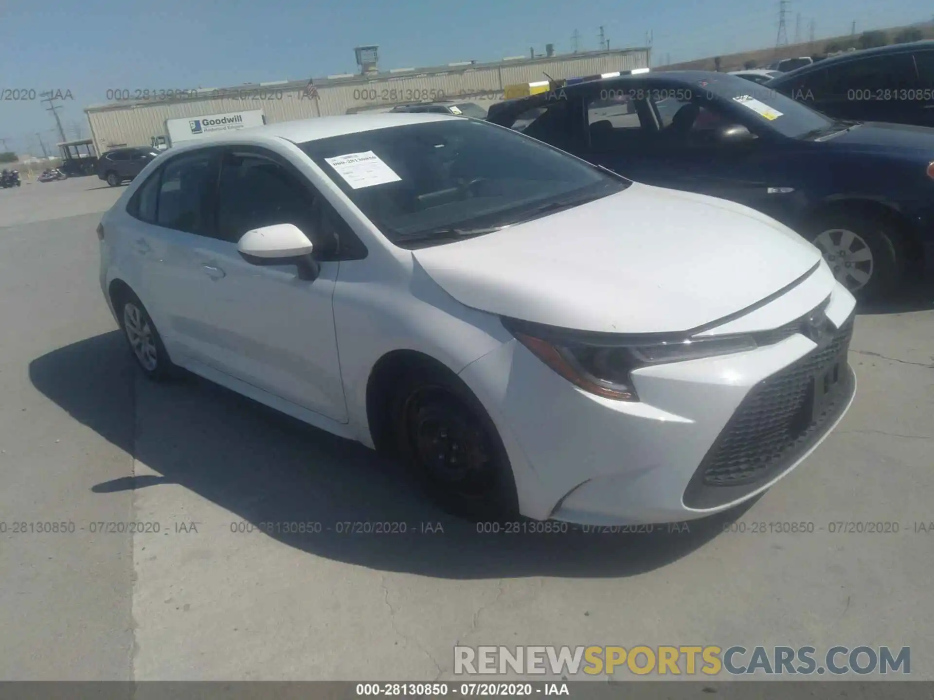 1 Photograph of a damaged car 5YFEPRAE8LP008468 TOYOTA COROLLA 2020