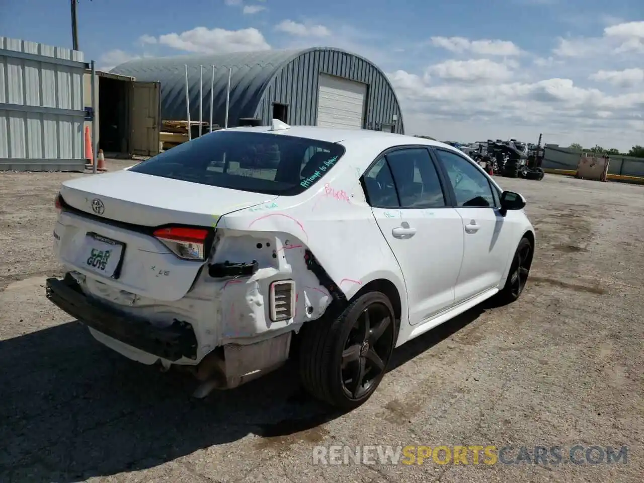 4 Photograph of a damaged car 5YFEPRAE8LP009569 TOYOTA COROLLA 2020