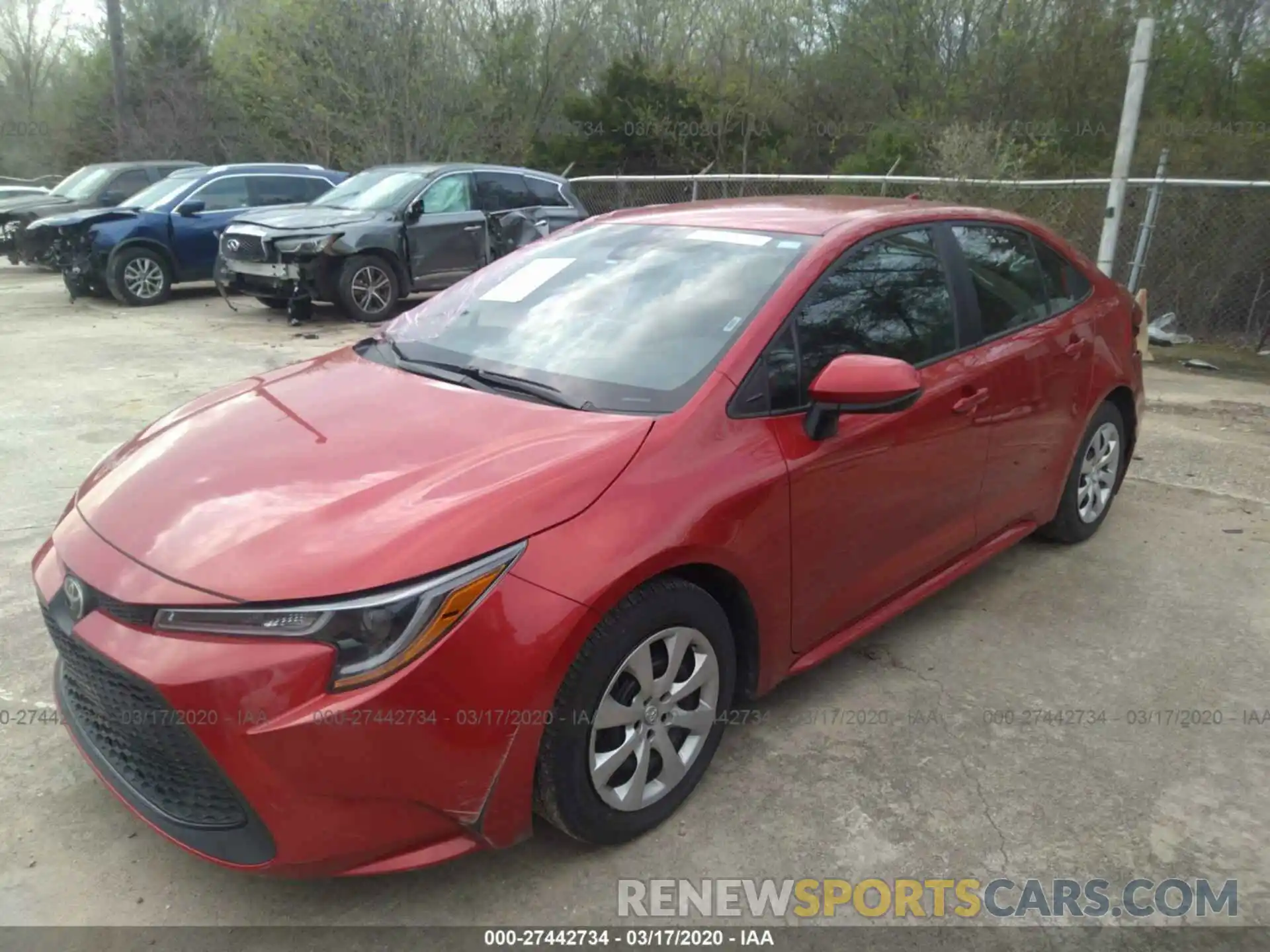 2 Photograph of a damaged car 5YFEPRAE8LP016098 TOYOTA COROLLA 2020