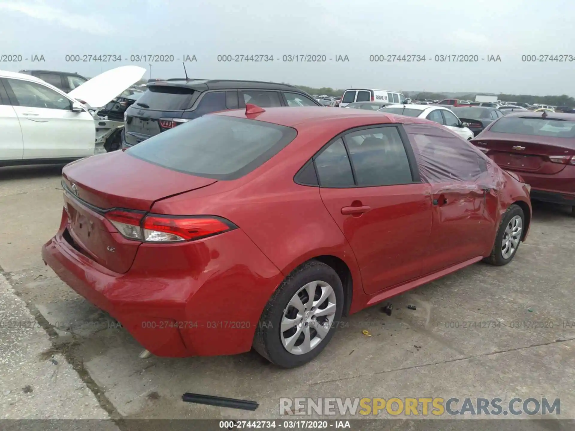 4 Photograph of a damaged car 5YFEPRAE8LP016098 TOYOTA COROLLA 2020