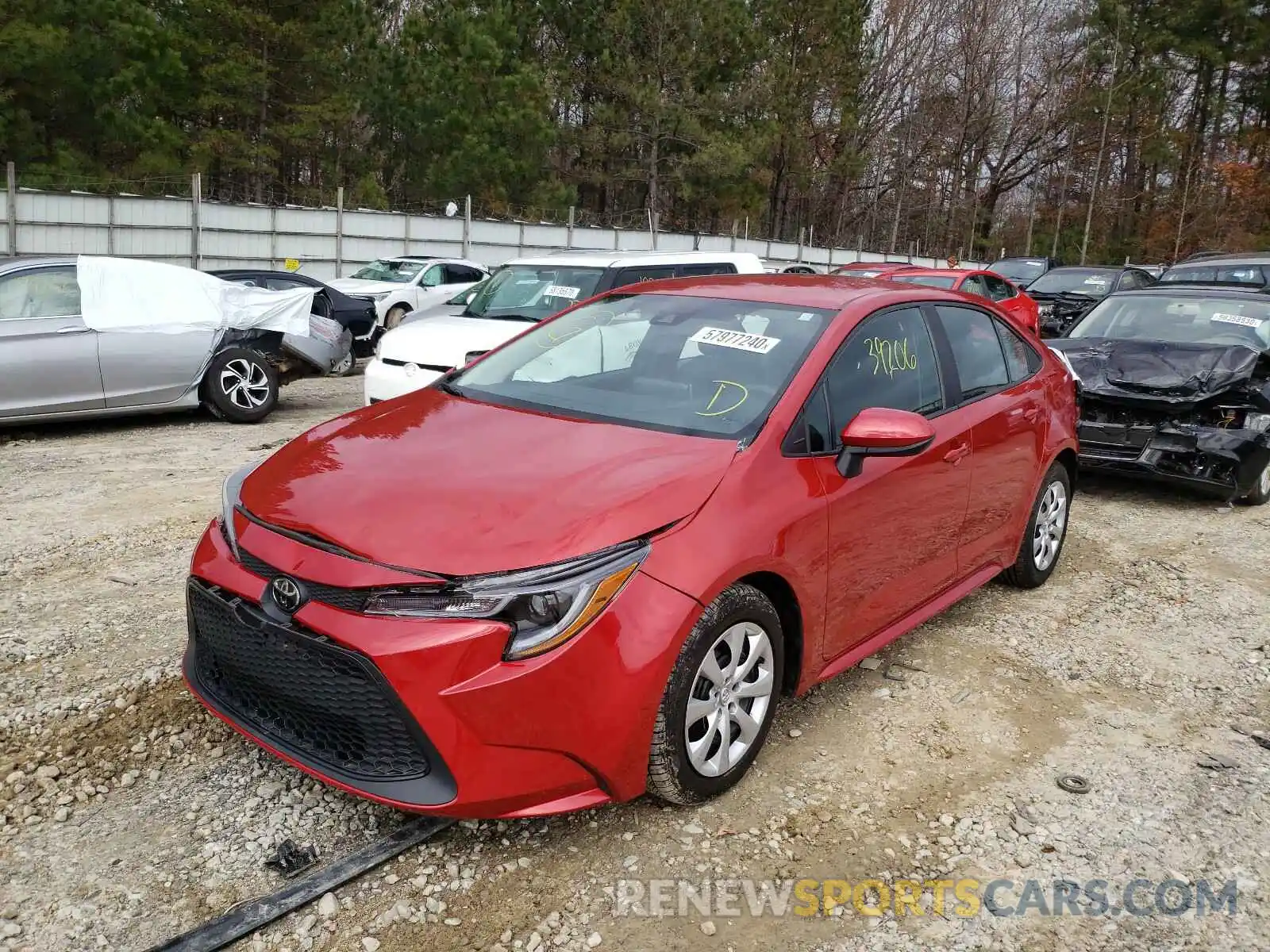 2 Photograph of a damaged car 5YFEPRAE8LP017221 TOYOTA COROLLA 2020