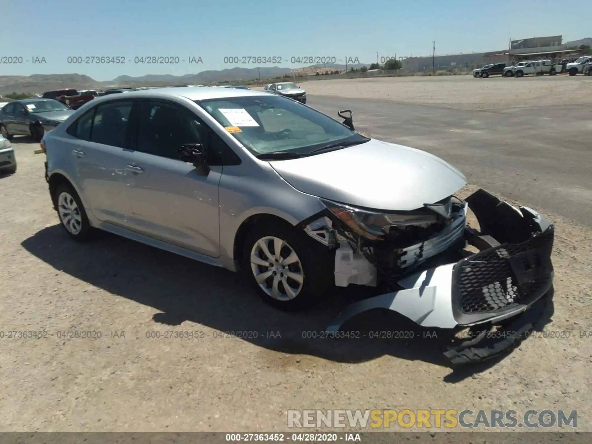 1 Photograph of a damaged car 5YFEPRAE8LP018207 TOYOTA COROLLA 2020