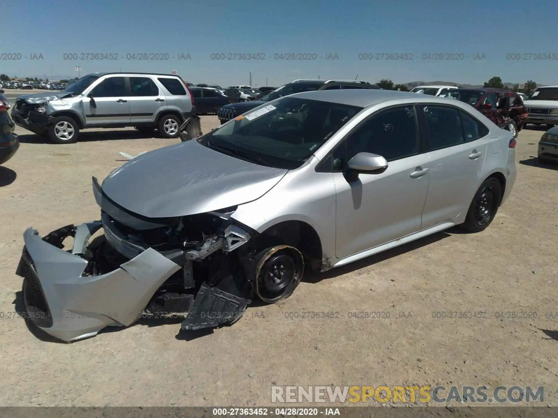 2 Photograph of a damaged car 5YFEPRAE8LP018207 TOYOTA COROLLA 2020