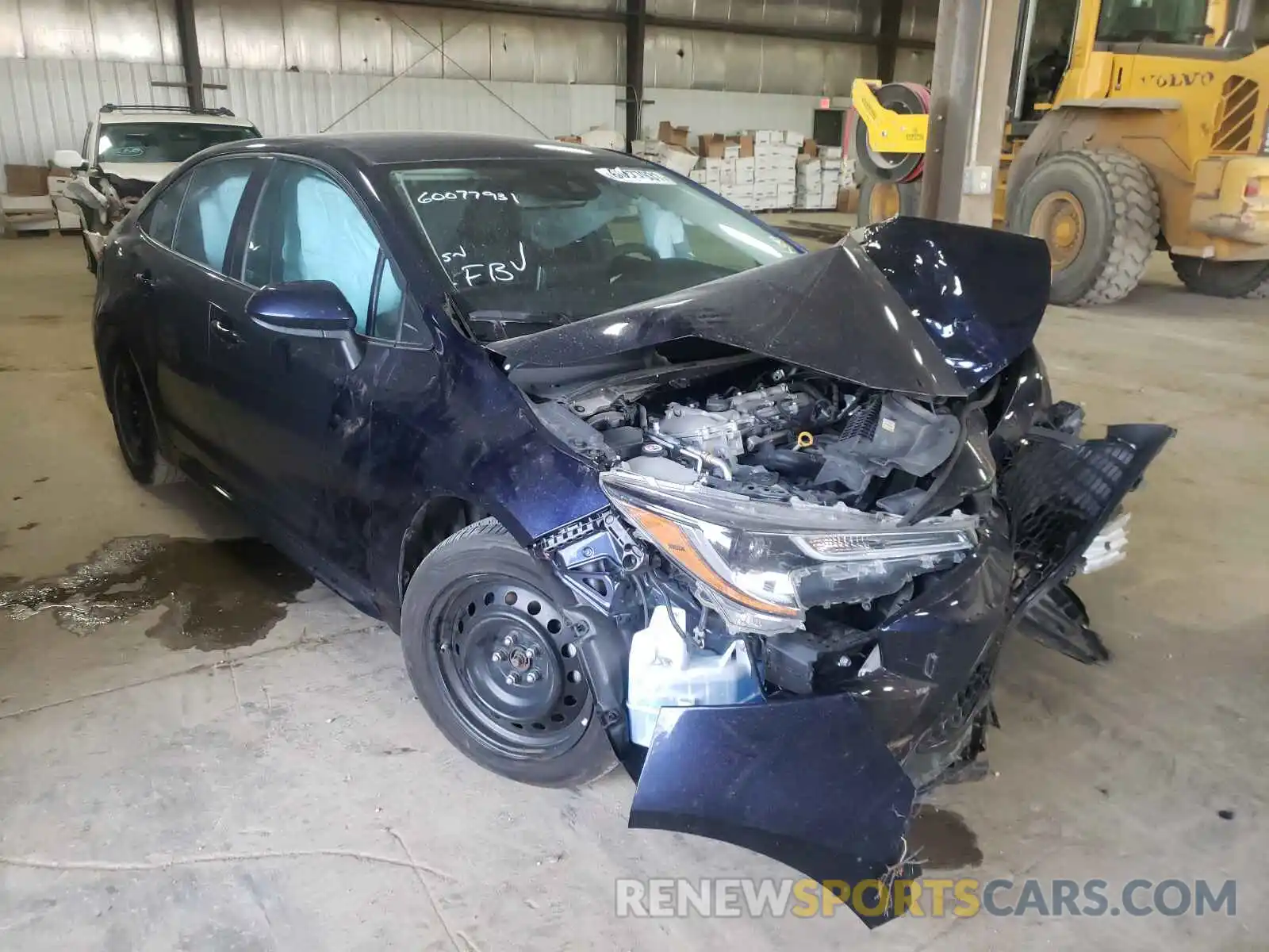 1 Photograph of a damaged car 5YFEPRAE8LP019499 TOYOTA COROLLA 2020