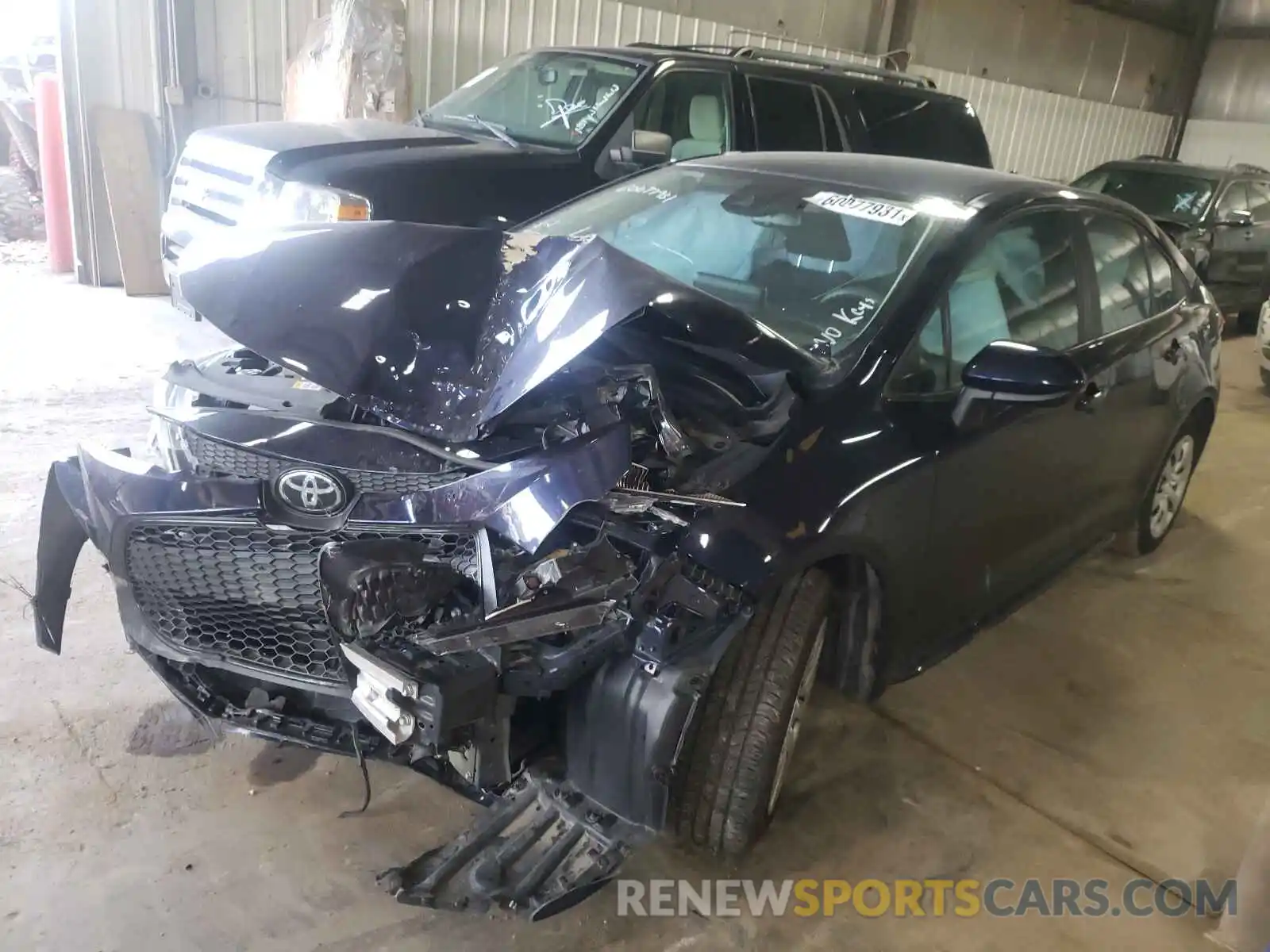 2 Photograph of a damaged car 5YFEPRAE8LP019499 TOYOTA COROLLA 2020