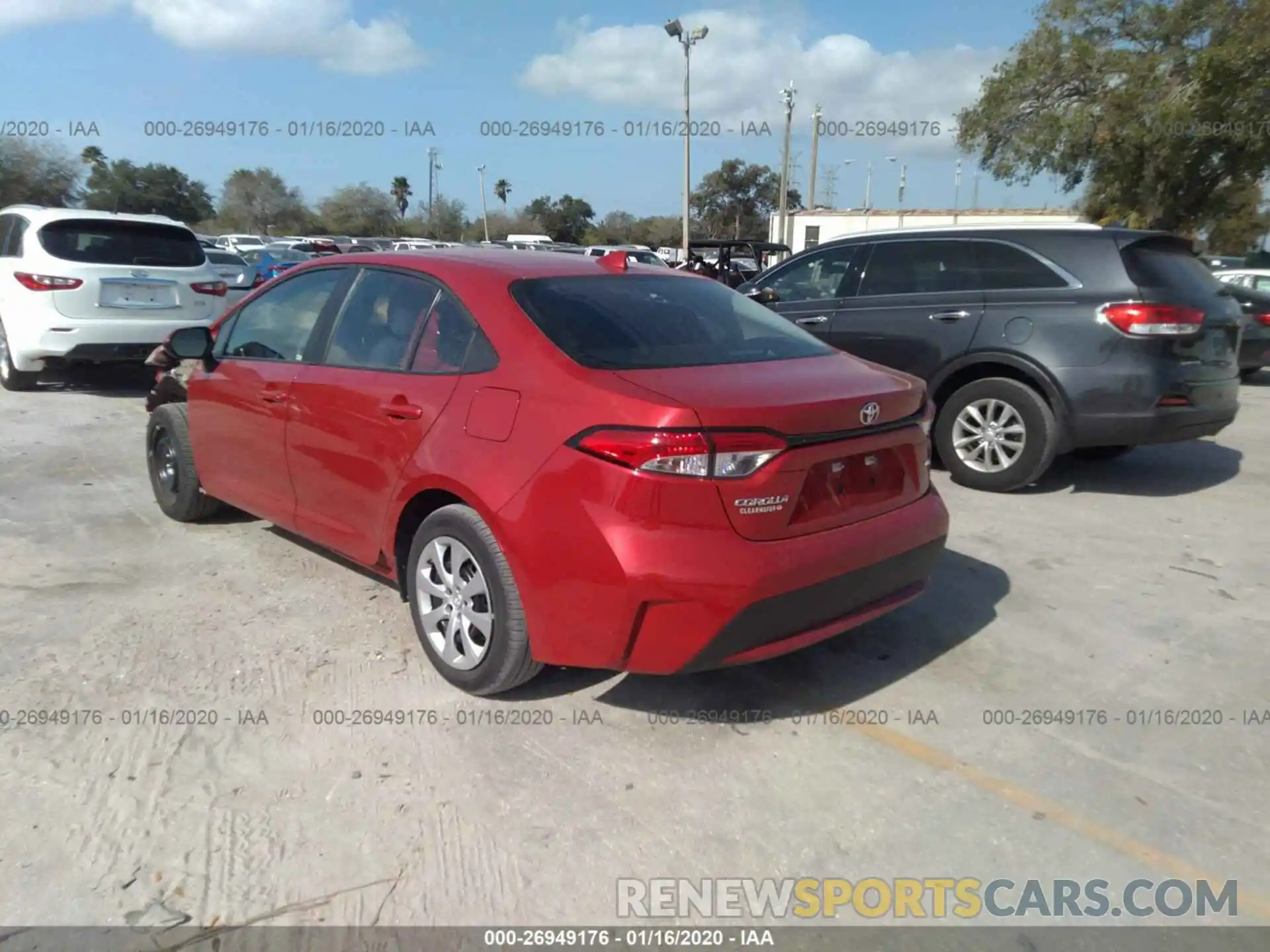 3 Photograph of a damaged car 5YFEPRAE8LP020118 TOYOTA COROLLA 2020