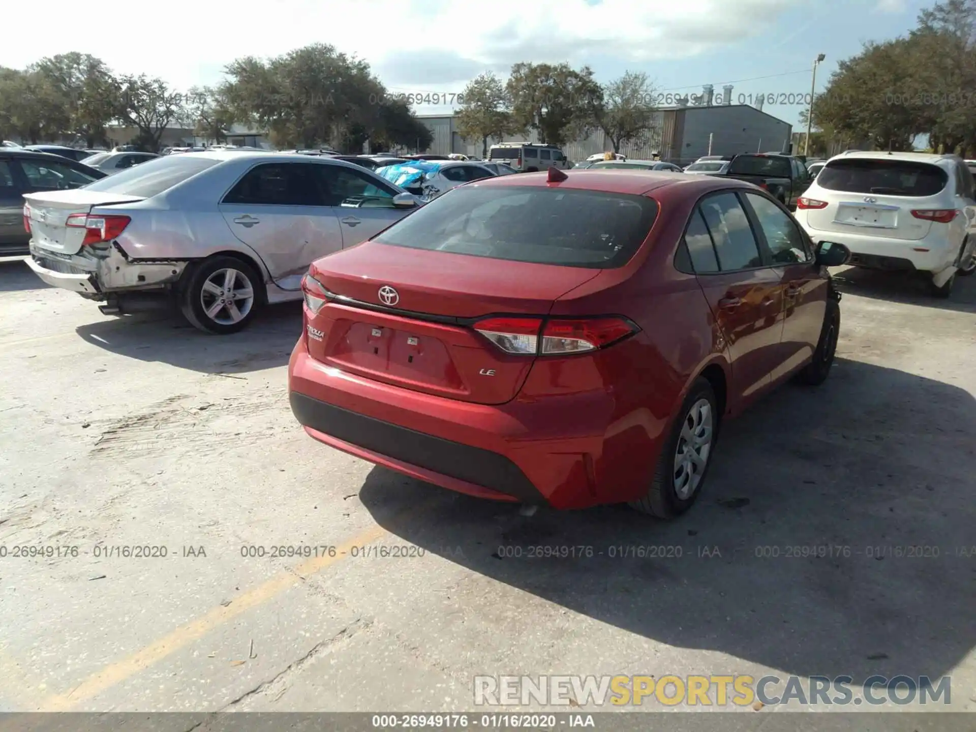 4 Photograph of a damaged car 5YFEPRAE8LP020118 TOYOTA COROLLA 2020