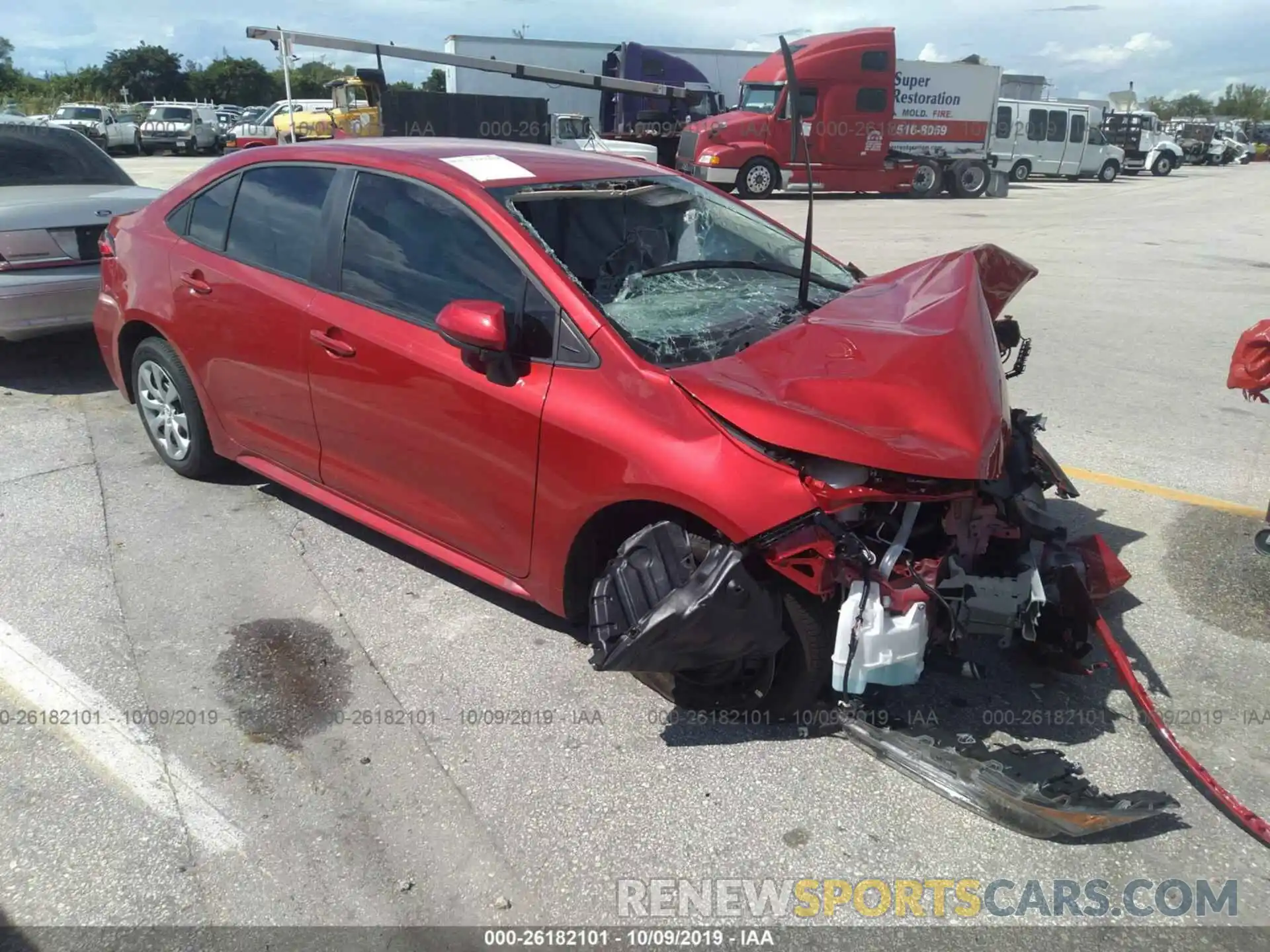 1 Photograph of a damaged car 5YFEPRAE8LP021107 TOYOTA COROLLA 2020