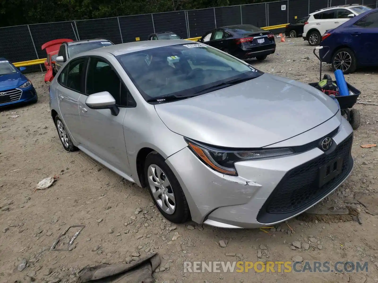 1 Photograph of a damaged car 5YFEPRAE8LP021155 TOYOTA COROLLA 2020