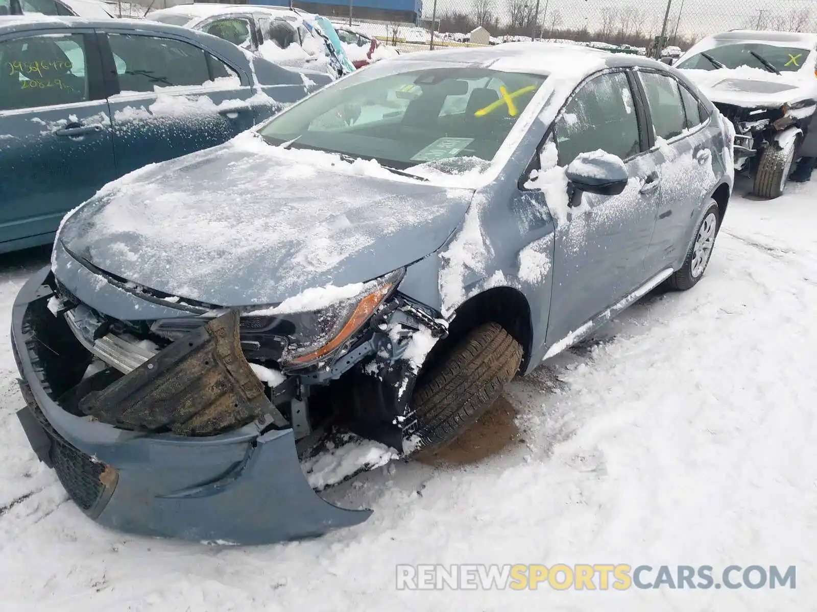 2 Photograph of a damaged car 5YFEPRAE8LP021785 TOYOTA COROLLA 2020