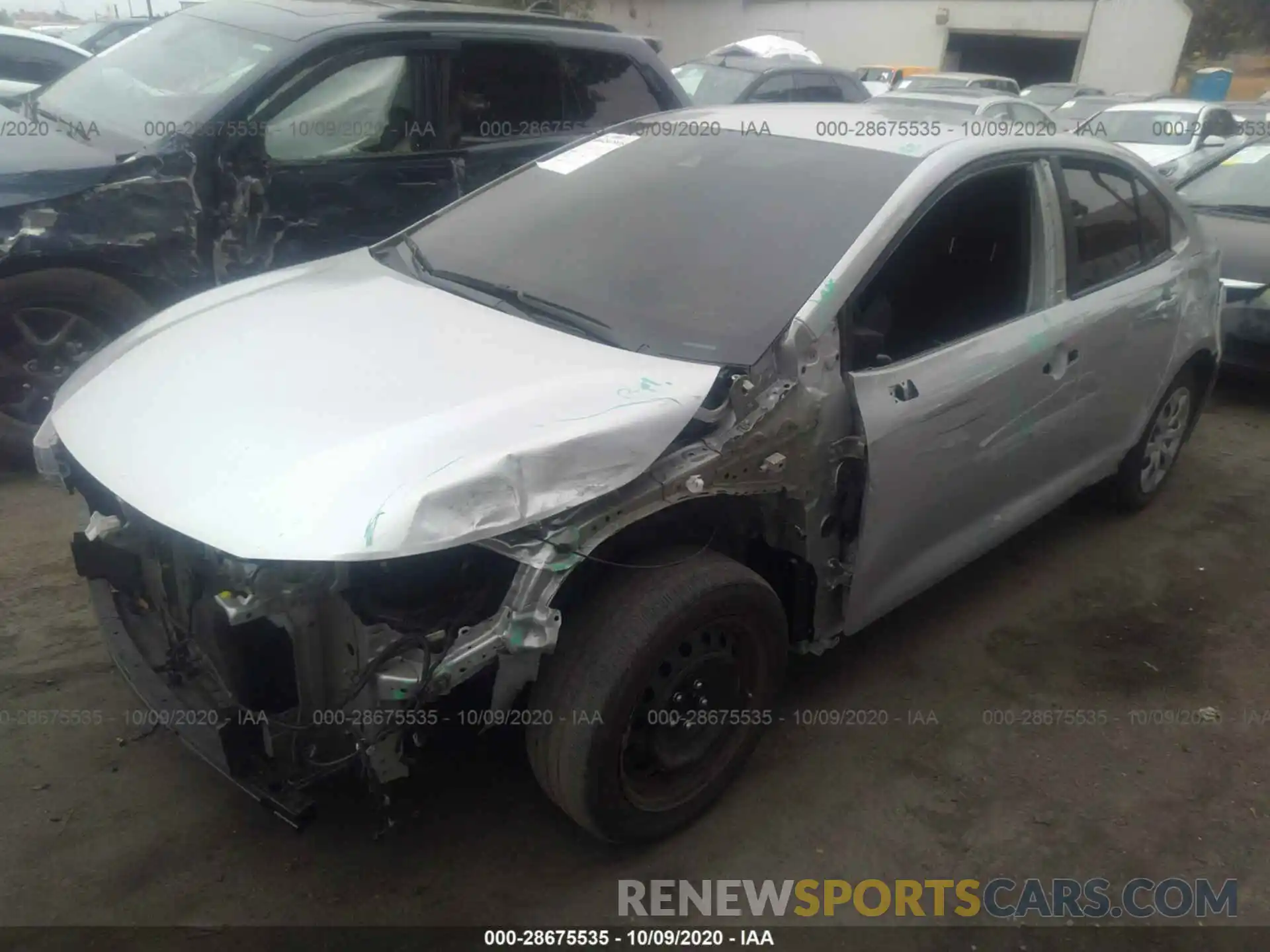 2 Photograph of a damaged car 5YFEPRAE8LP022418 TOYOTA COROLLA 2020
