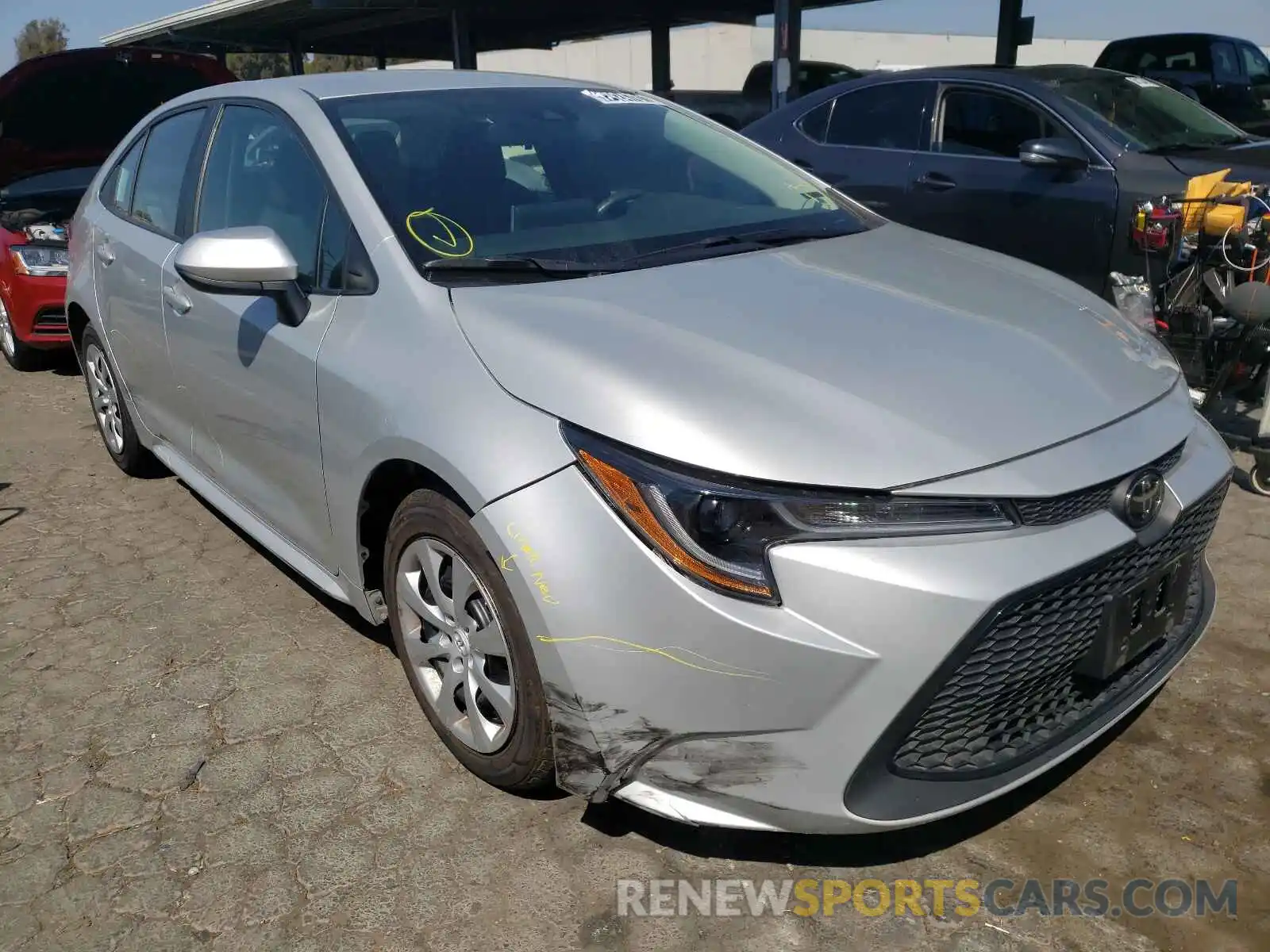 1 Photograph of a damaged car 5YFEPRAE8LP023147 TOYOTA COROLLA 2020