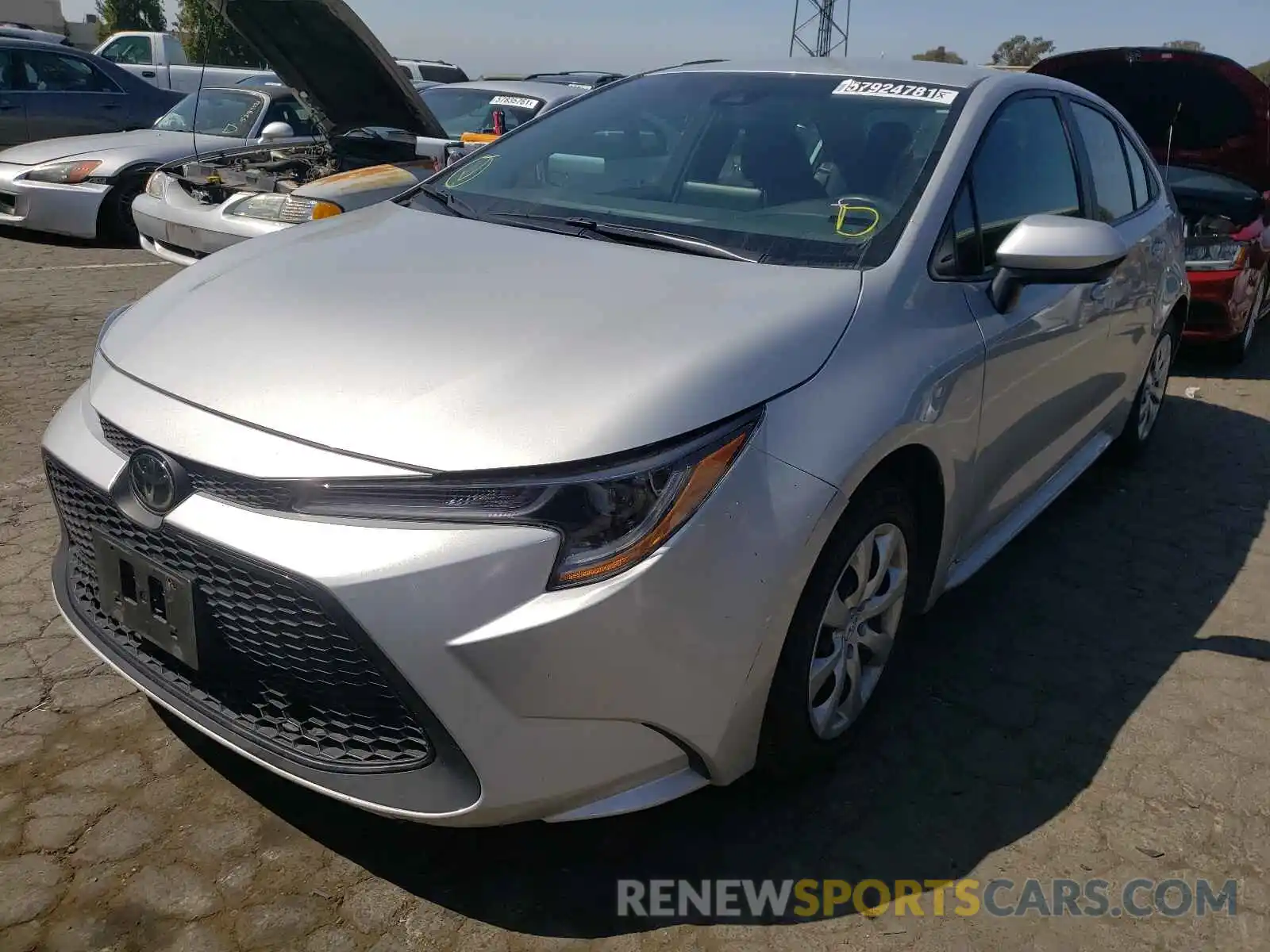 2 Photograph of a damaged car 5YFEPRAE8LP023147 TOYOTA COROLLA 2020