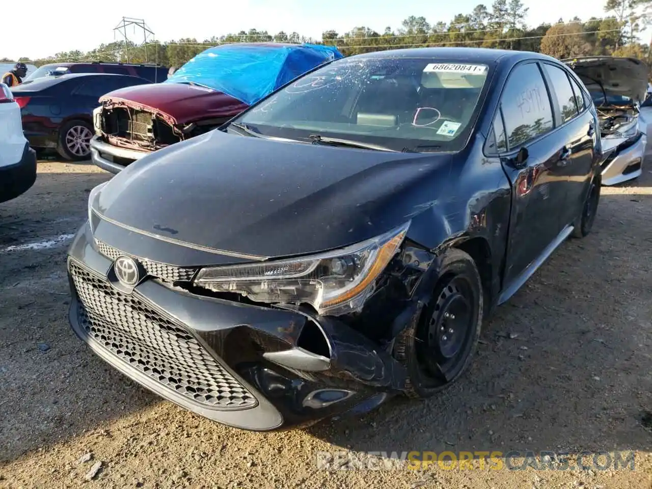 2 Photograph of a damaged car 5YFEPRAE8LP027117 TOYOTA COROLLA 2020