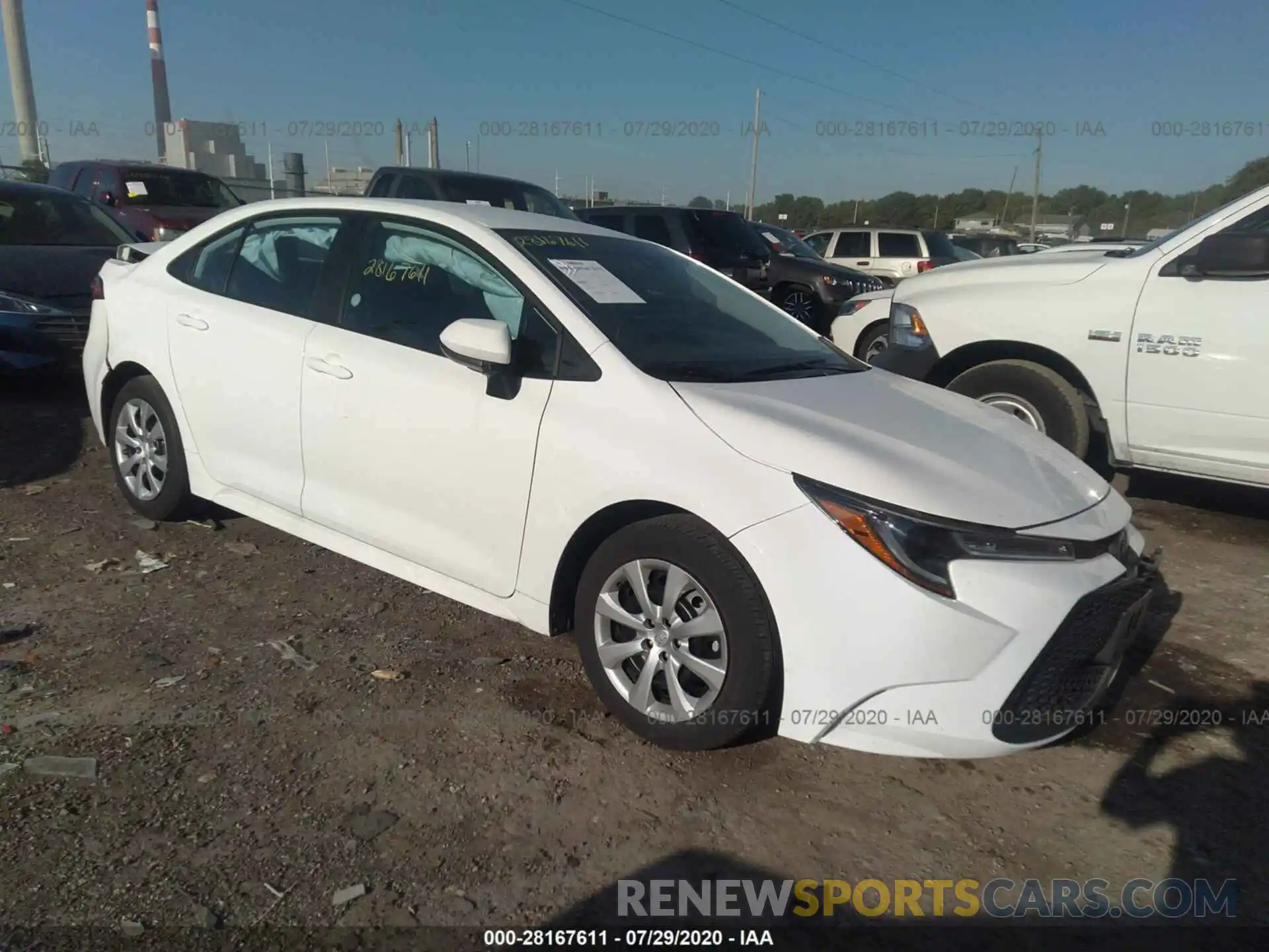 1 Photograph of a damaged car 5YFEPRAE8LP027974 TOYOTA COROLLA 2020