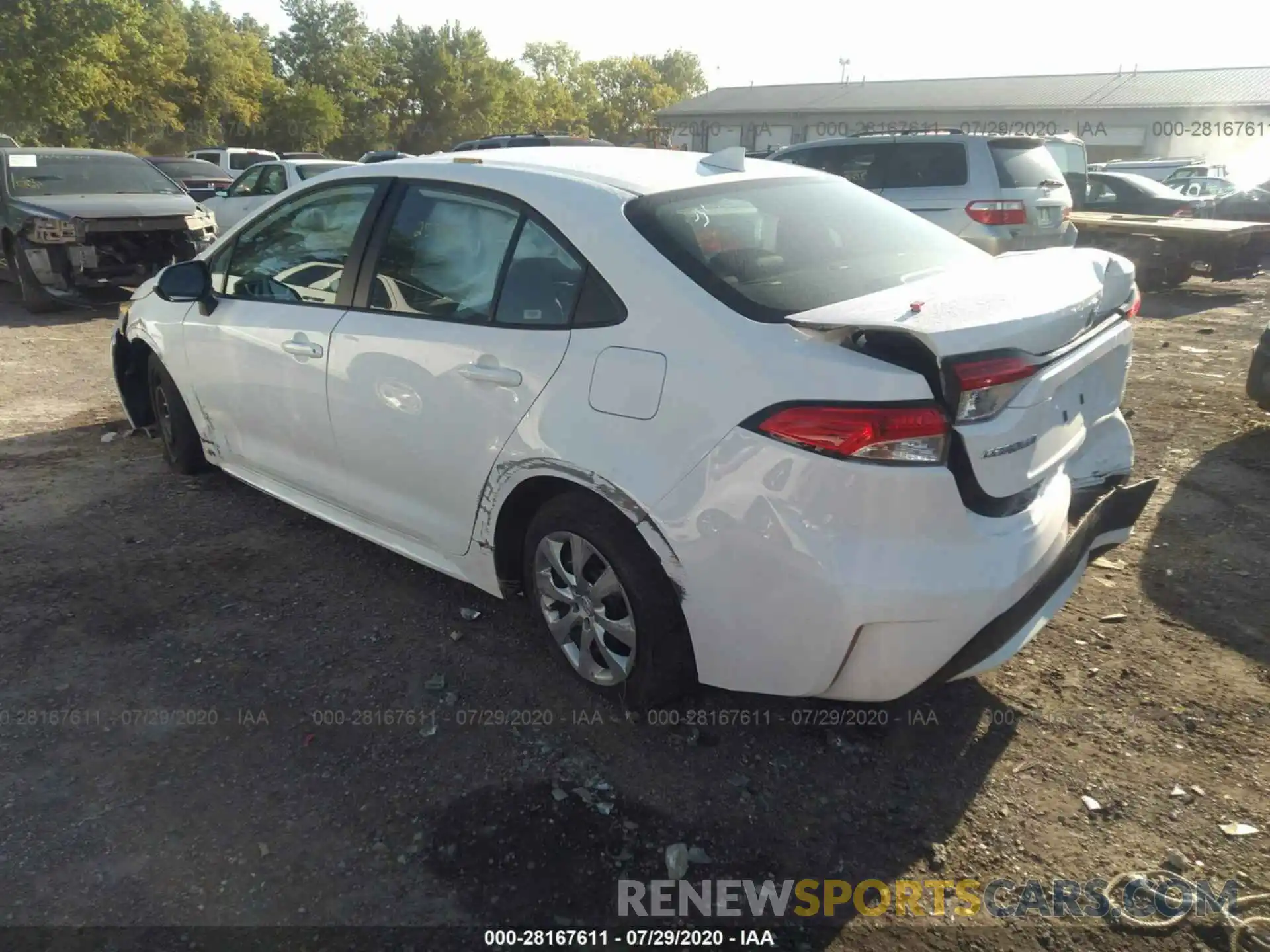 3 Photograph of a damaged car 5YFEPRAE8LP027974 TOYOTA COROLLA 2020