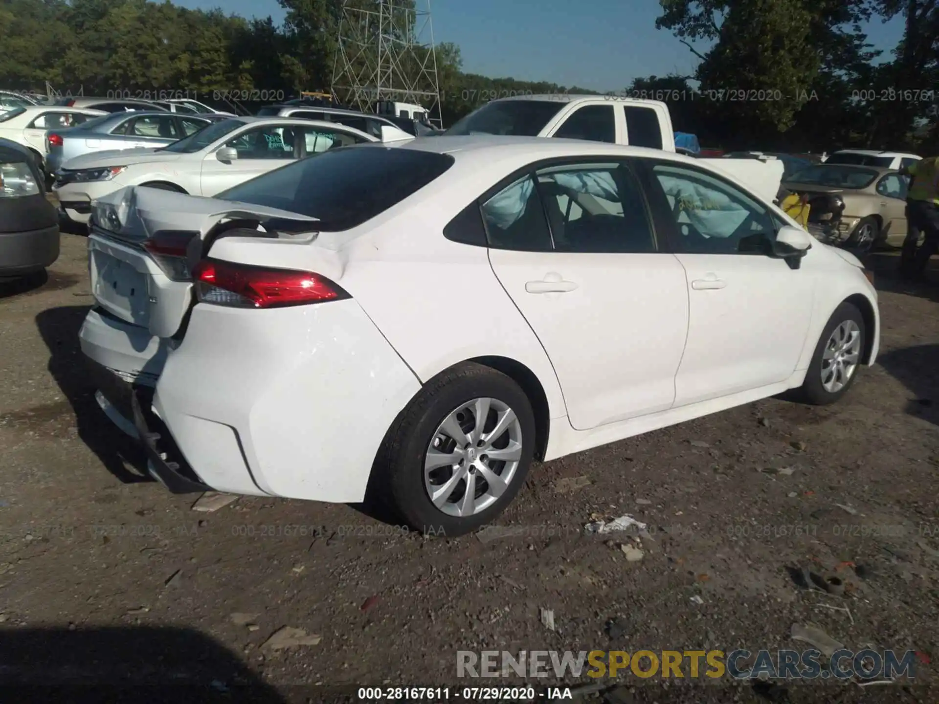 4 Photograph of a damaged car 5YFEPRAE8LP027974 TOYOTA COROLLA 2020