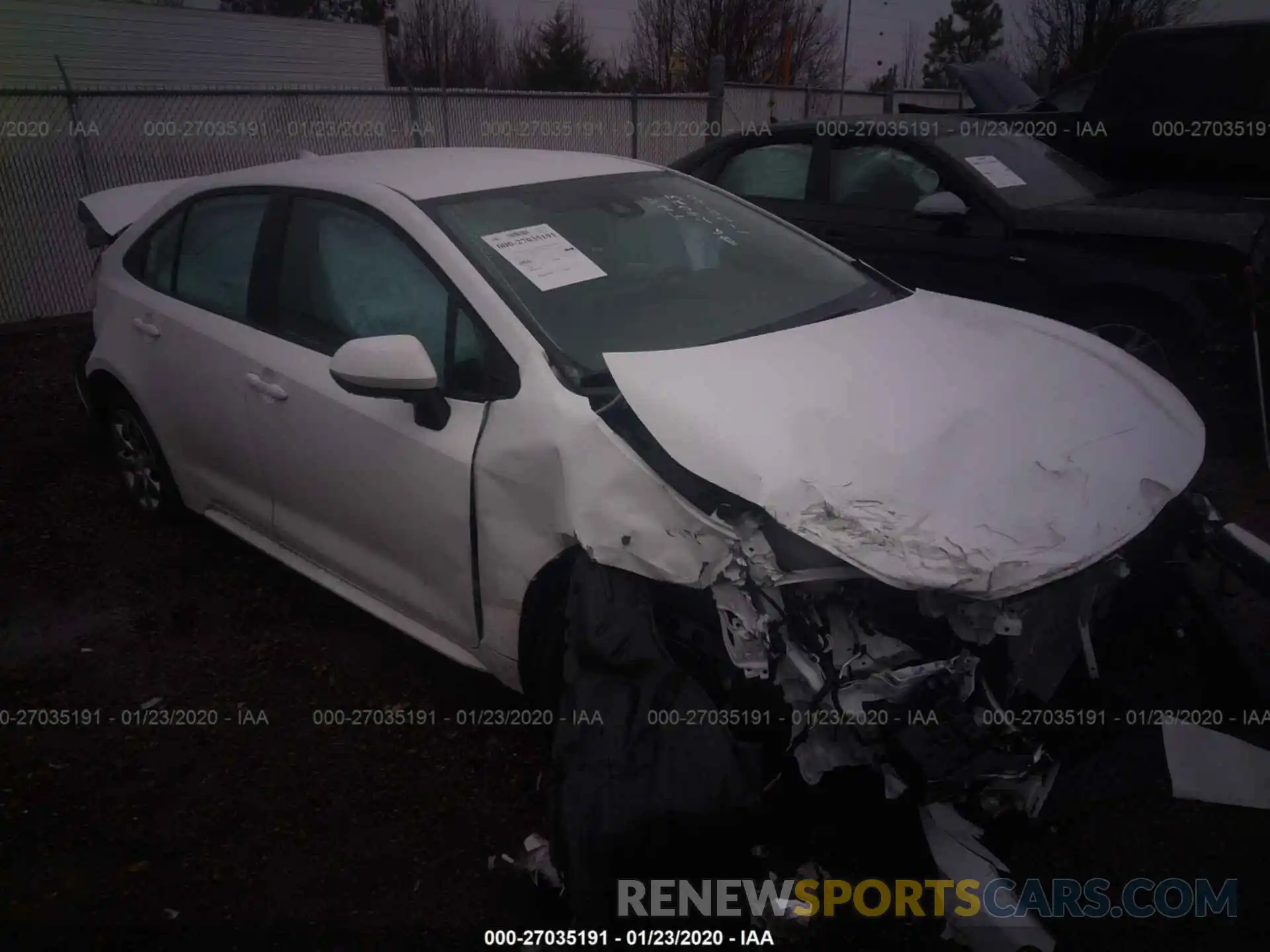 1 Photograph of a damaged car 5YFEPRAE8LP028056 TOYOTA COROLLA 2020