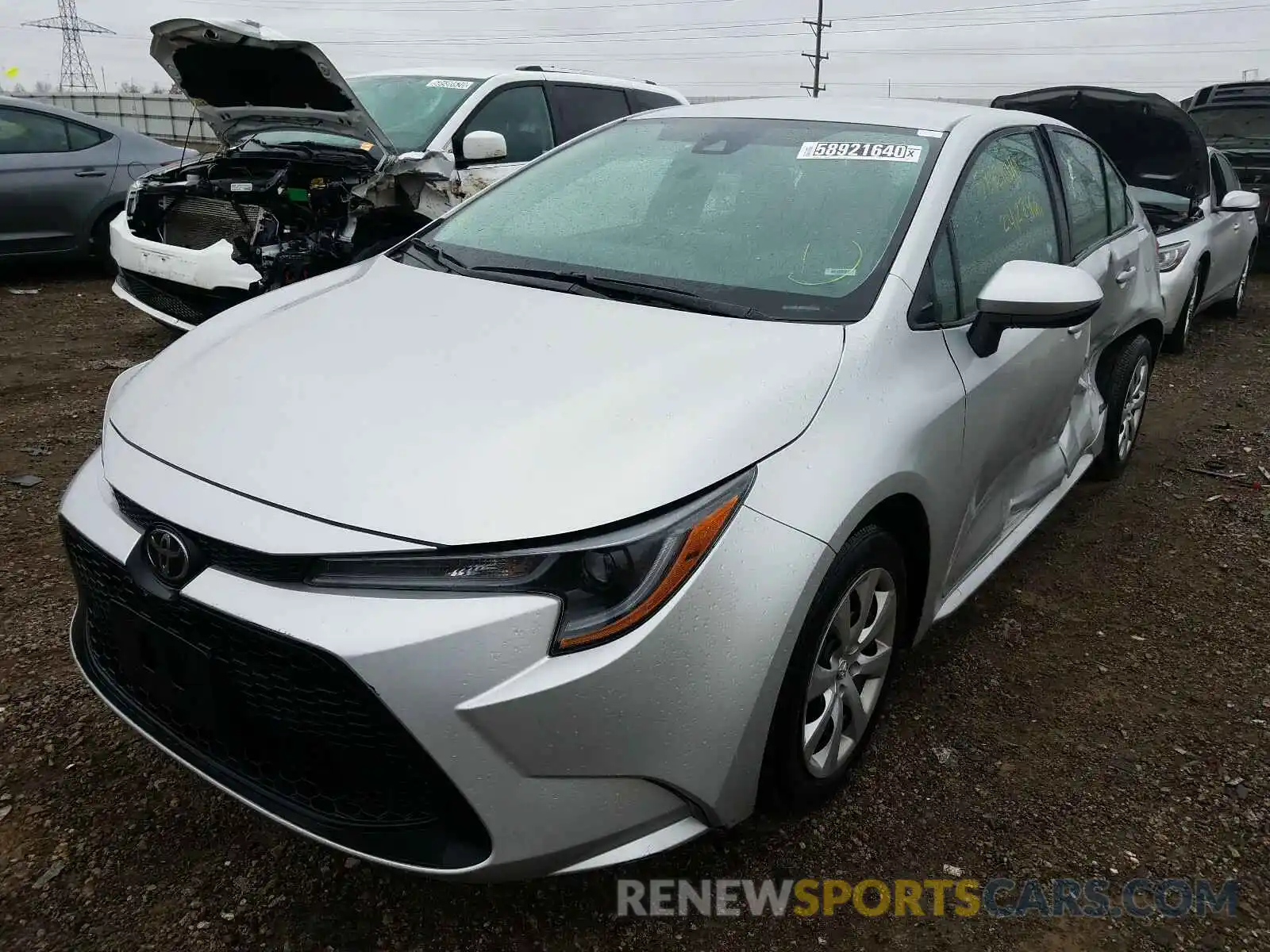 2 Photograph of a damaged car 5YFEPRAE8LP030079 TOYOTA COROLLA 2020