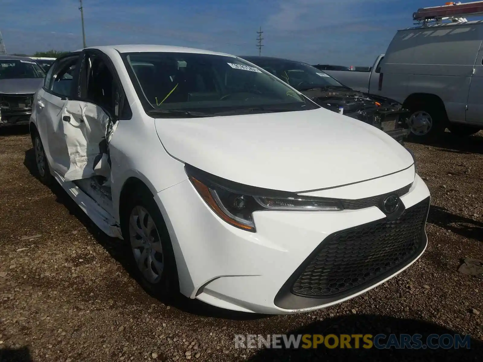 1 Photograph of a damaged car 5YFEPRAE8LP032091 TOYOTA COROLLA 2020