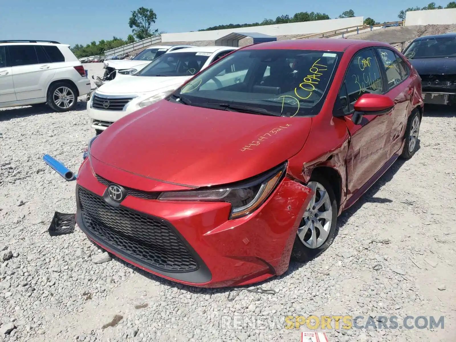 2 Photograph of a damaged car 5YFEPRAE8LP032639 TOYOTA COROLLA 2020