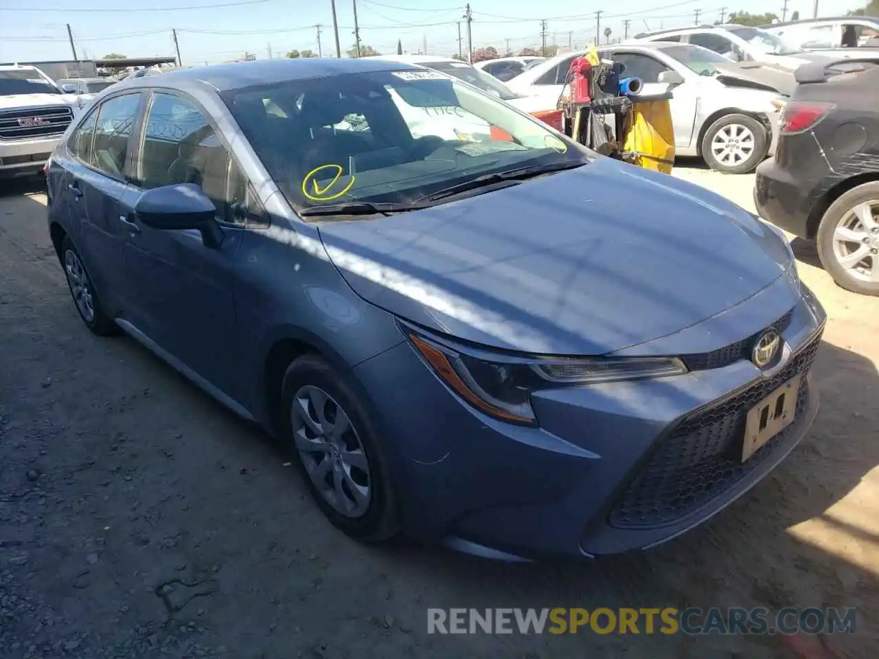 1 Photograph of a damaged car 5YFEPRAE8LP032740 TOYOTA COROLLA 2020