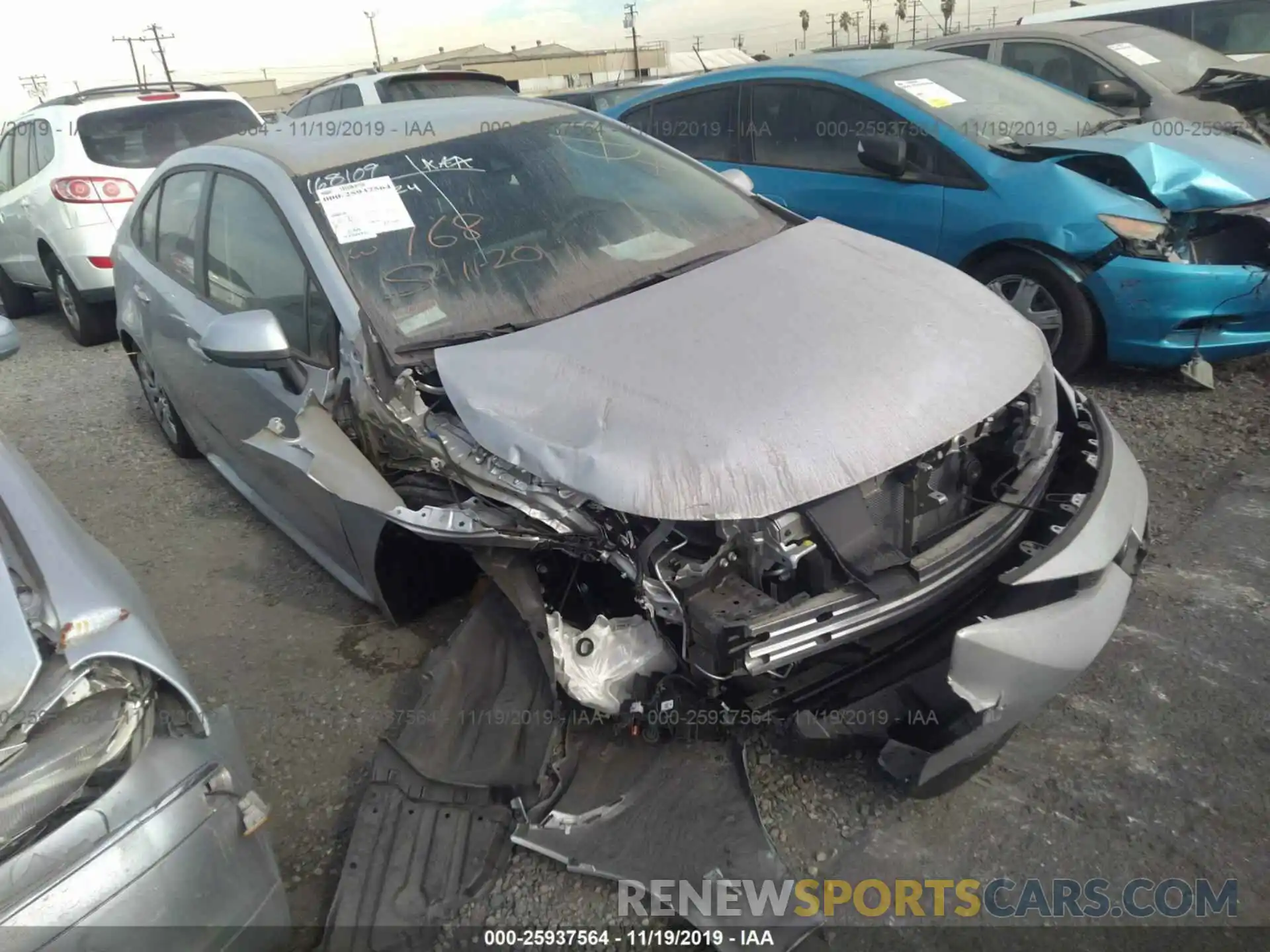 1 Photograph of a damaged car 5YFEPRAE8LP033080 TOYOTA COROLLA 2020